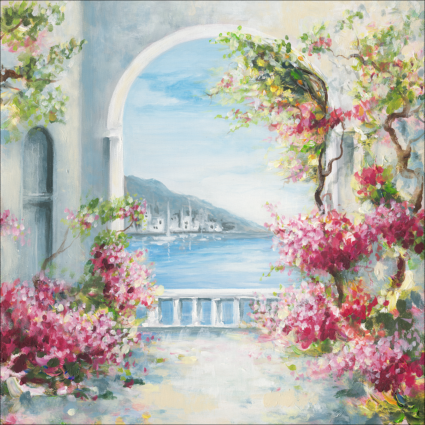 PRO ART Canvas-Art konventionell 40x40cm Terrace On The Lake