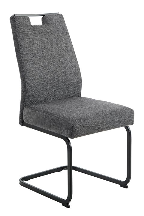 Hela Schwingstuhl Kerstin II S Hela Schwingstuhl KERSTIN II S ca. B47 H100 T64 cm in Stoff Brego anthrazit 28, Stuhl, Sessel, Garniturstuhl, Stoffbezug, Gestell