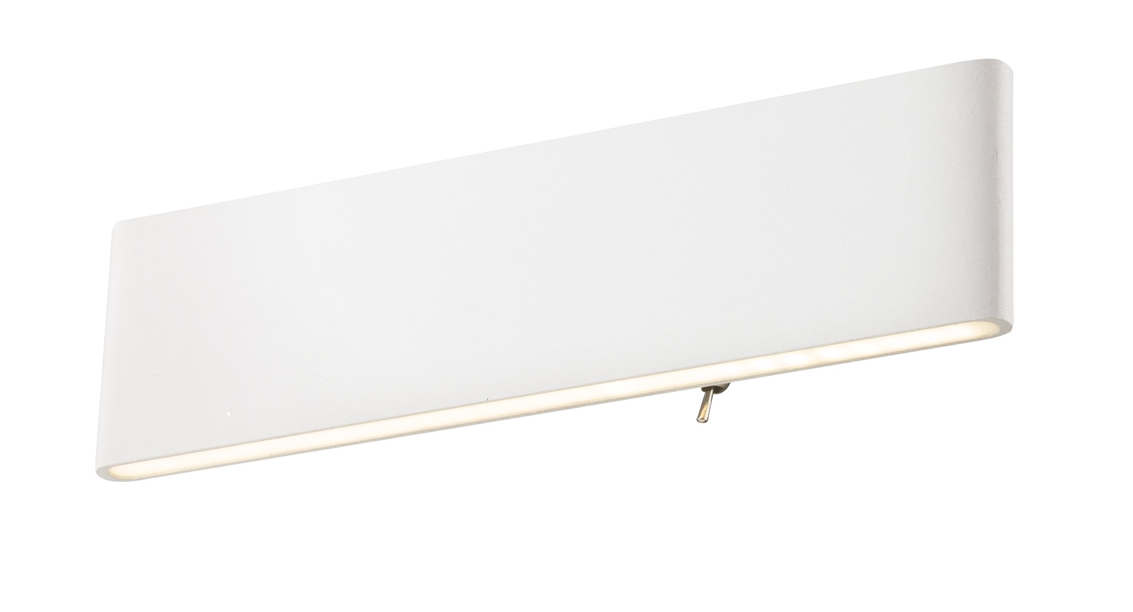 LED-Wandleuchte SIEGFRIED in Aluminium weiß, Wandleuchte, LED-Streifen, Weiß, Wandlampe, lineares Leuchtmittel