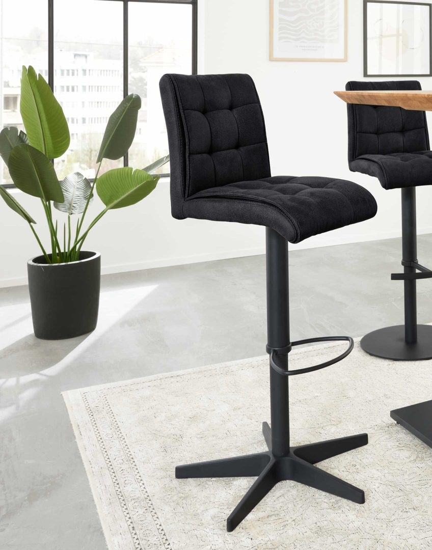 Interliving Barstuhl 5104 ca. 54x112x54cm in carbonschwarz