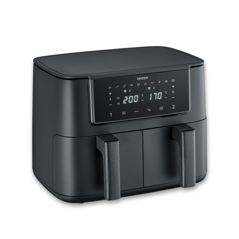 Severin Heißluftfritteuse 8 Liter FR 2463 in schwarz, 2600W, Computerausrüstung, Elektronik, Hardware, Überwachen, Bildschirm