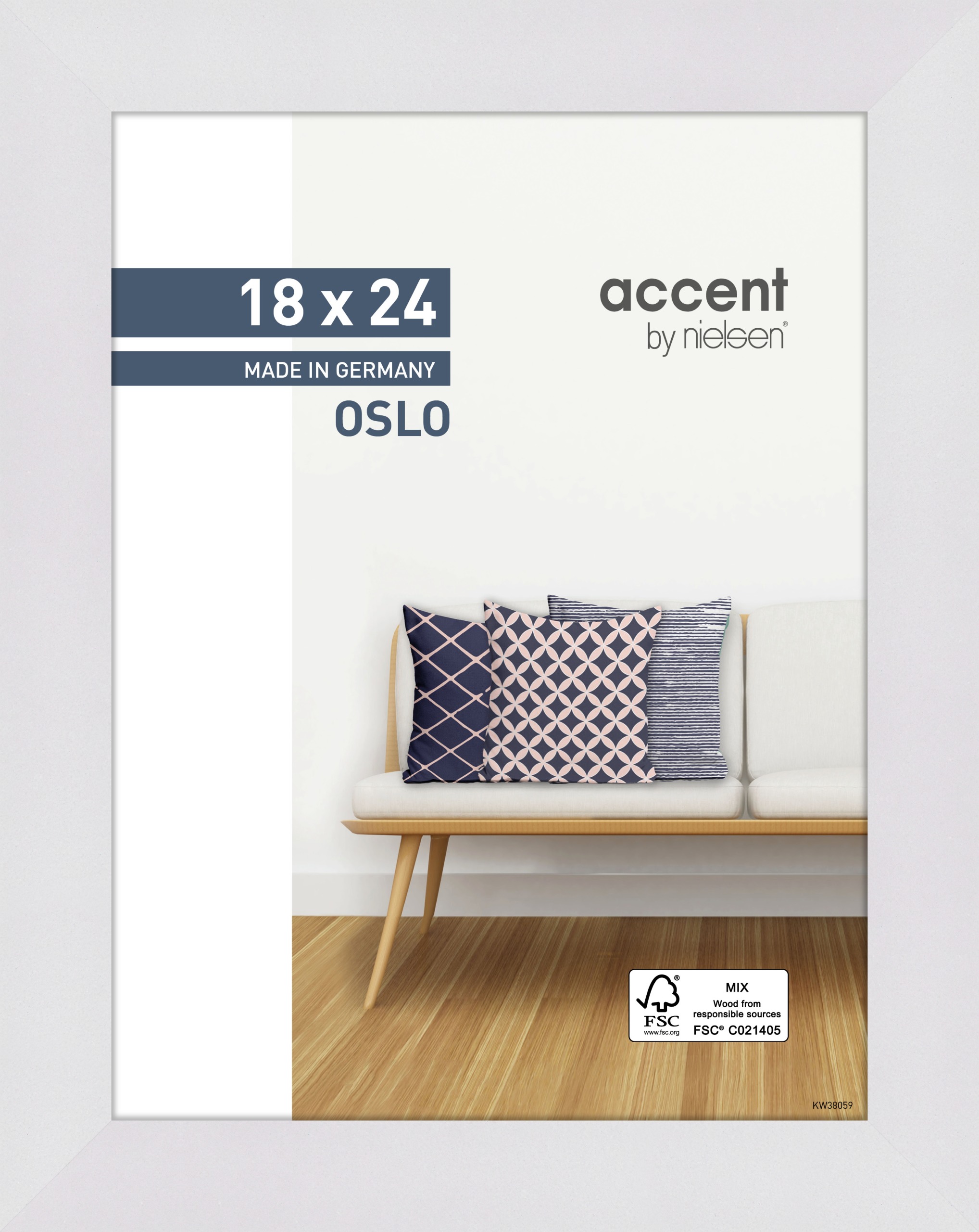 Accent by Nielsen Holz Bilderrahmen Oslo ca. 18x24cm in Farbe White