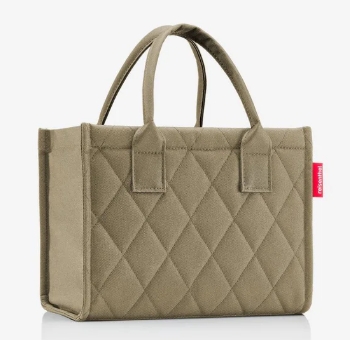 Reisenthel DAILY SHOPPER XS in Farbe rhombus olive, Tasche, Zubehör, Handtasche, Tragetasche, Leinwand