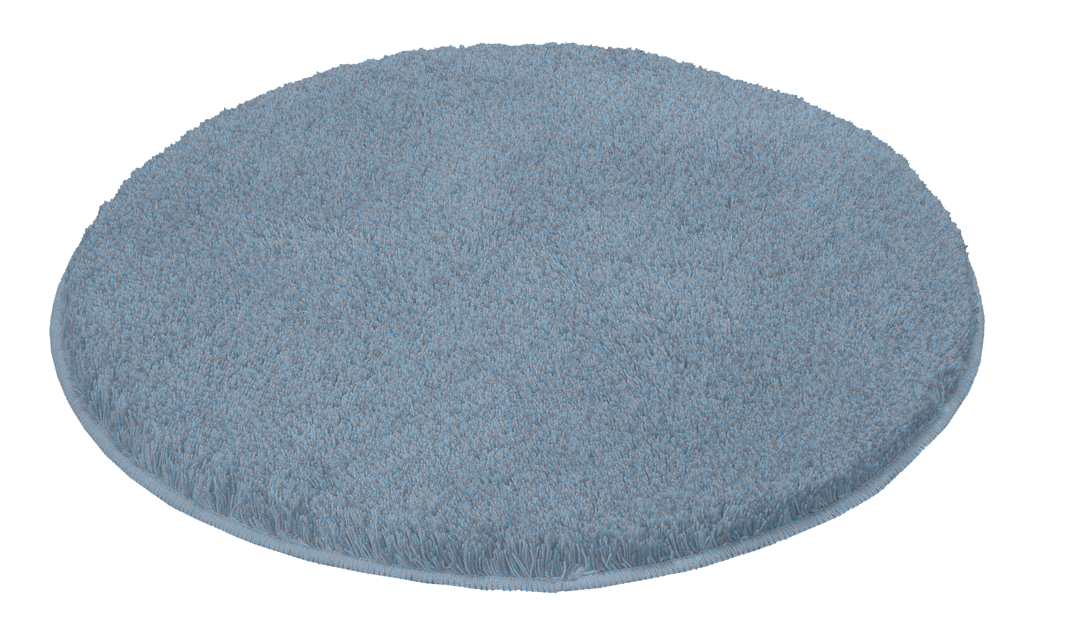 Kleine Wolke Badteppich RELAX ca. 100cm rund in Farbe Stahlblau