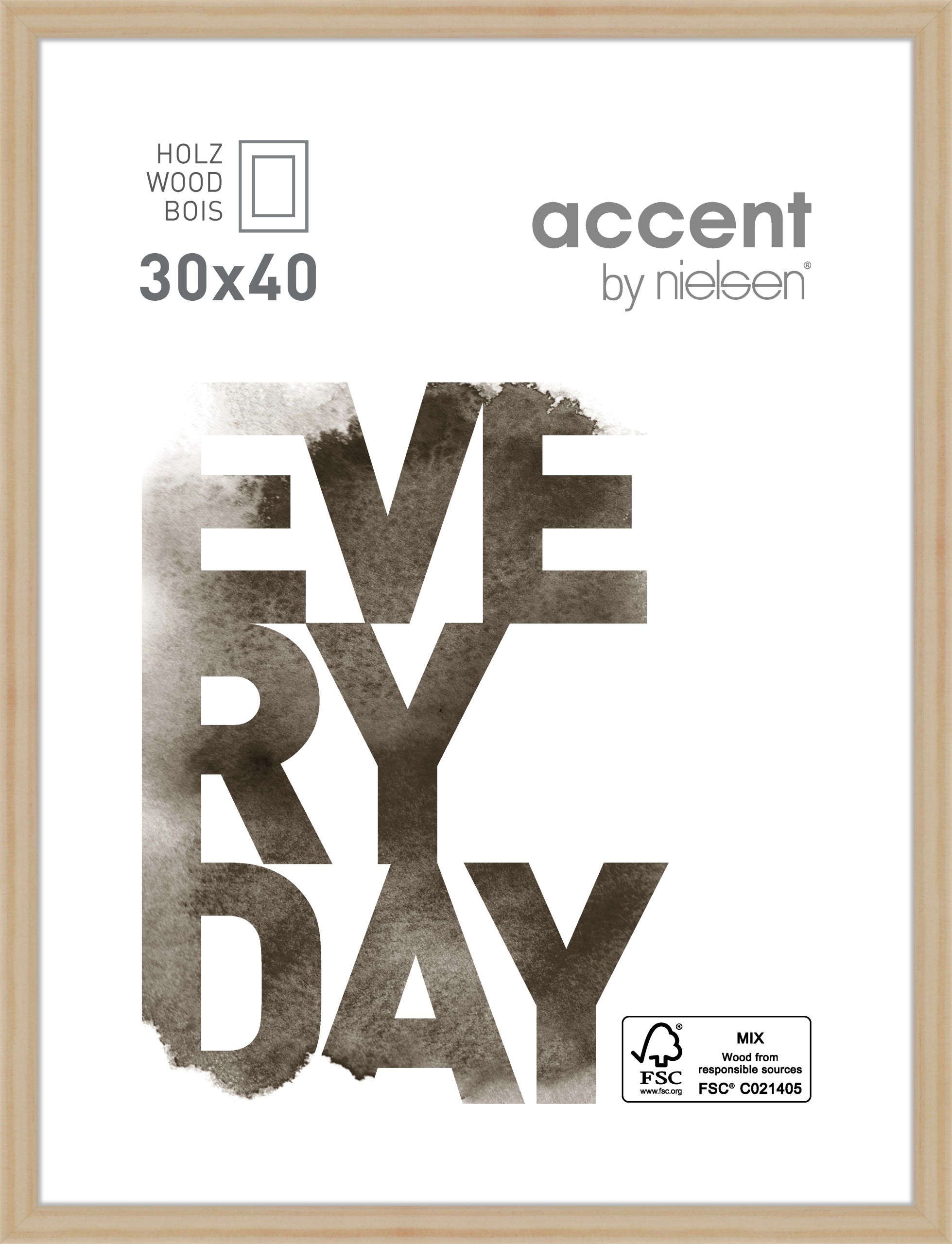 Accent by Nielsen Holz Bilderrahmen Zoom ca. 30x40cm in Farbe Natural