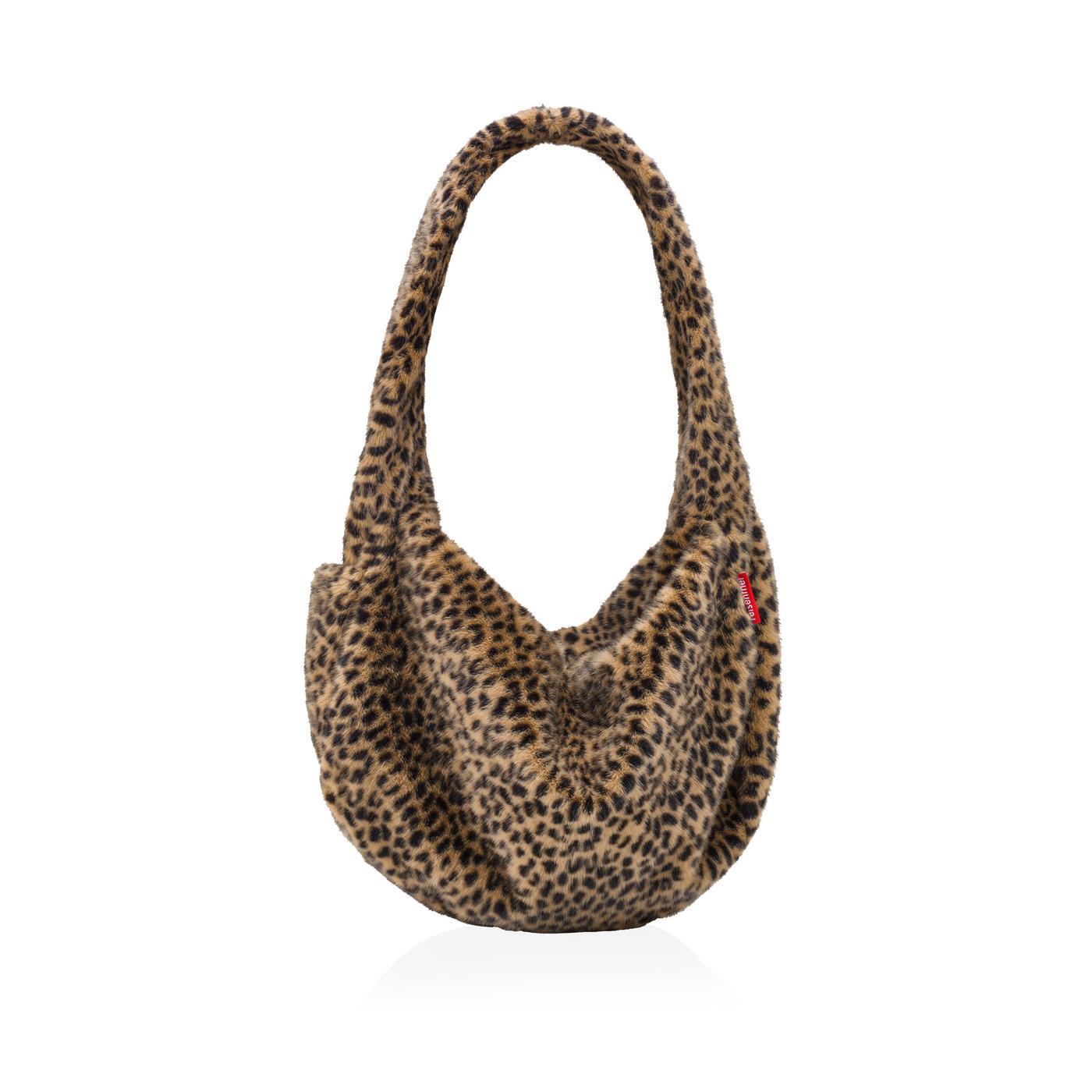 Reisenthel MOONBAG in Farbe leo fake fur, Tasche, Leoparden-Fell, Schultertasche, Haarig Felltasche, Leopardmuster