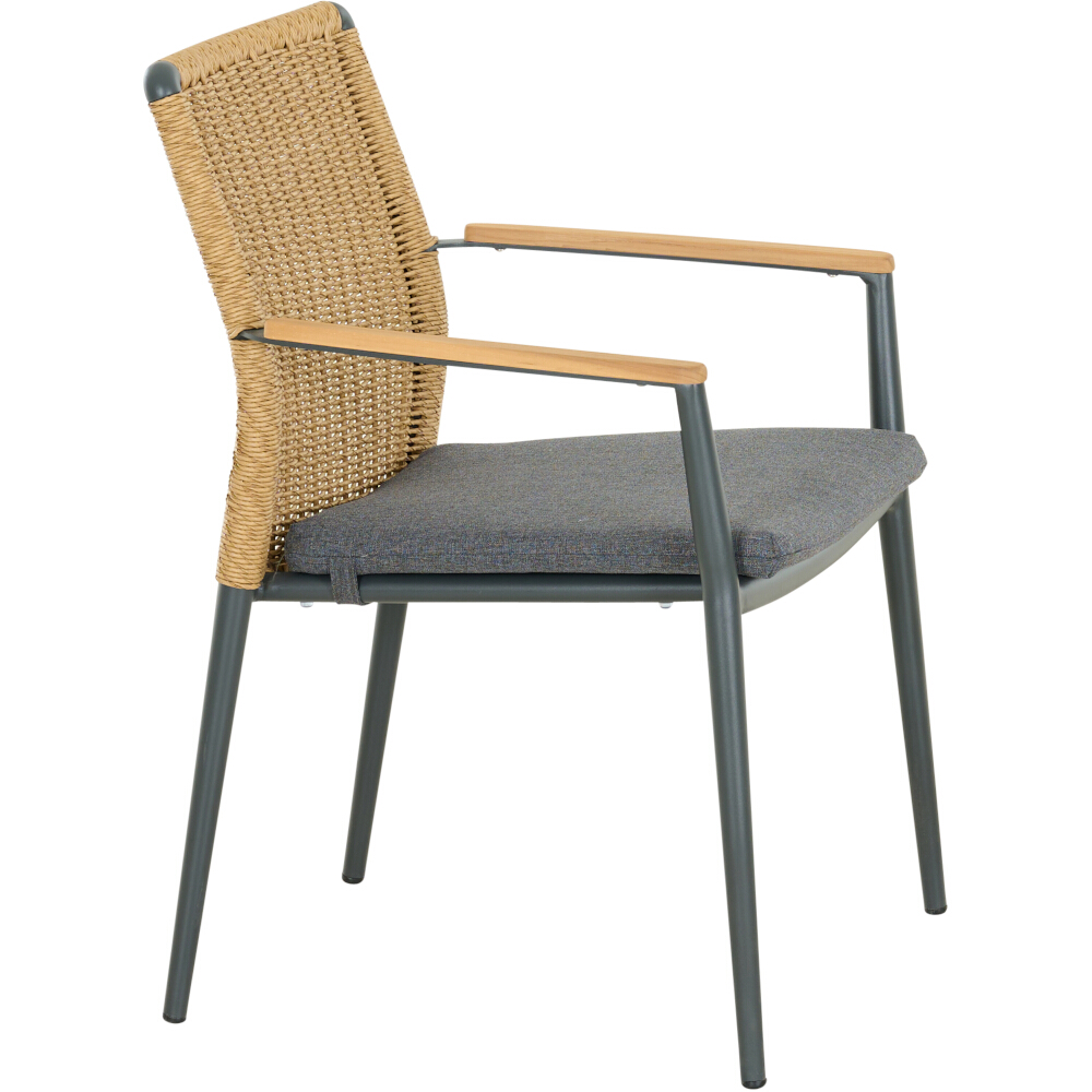 Stapelsessel Roma in Aluminium matt anthrazit/Gardino®-Geflecht natur Stapelsessel Roma in Aluminium matt anthrazit/Gardino®-Geflecht natur, Moebel, Stuhl, Sessel