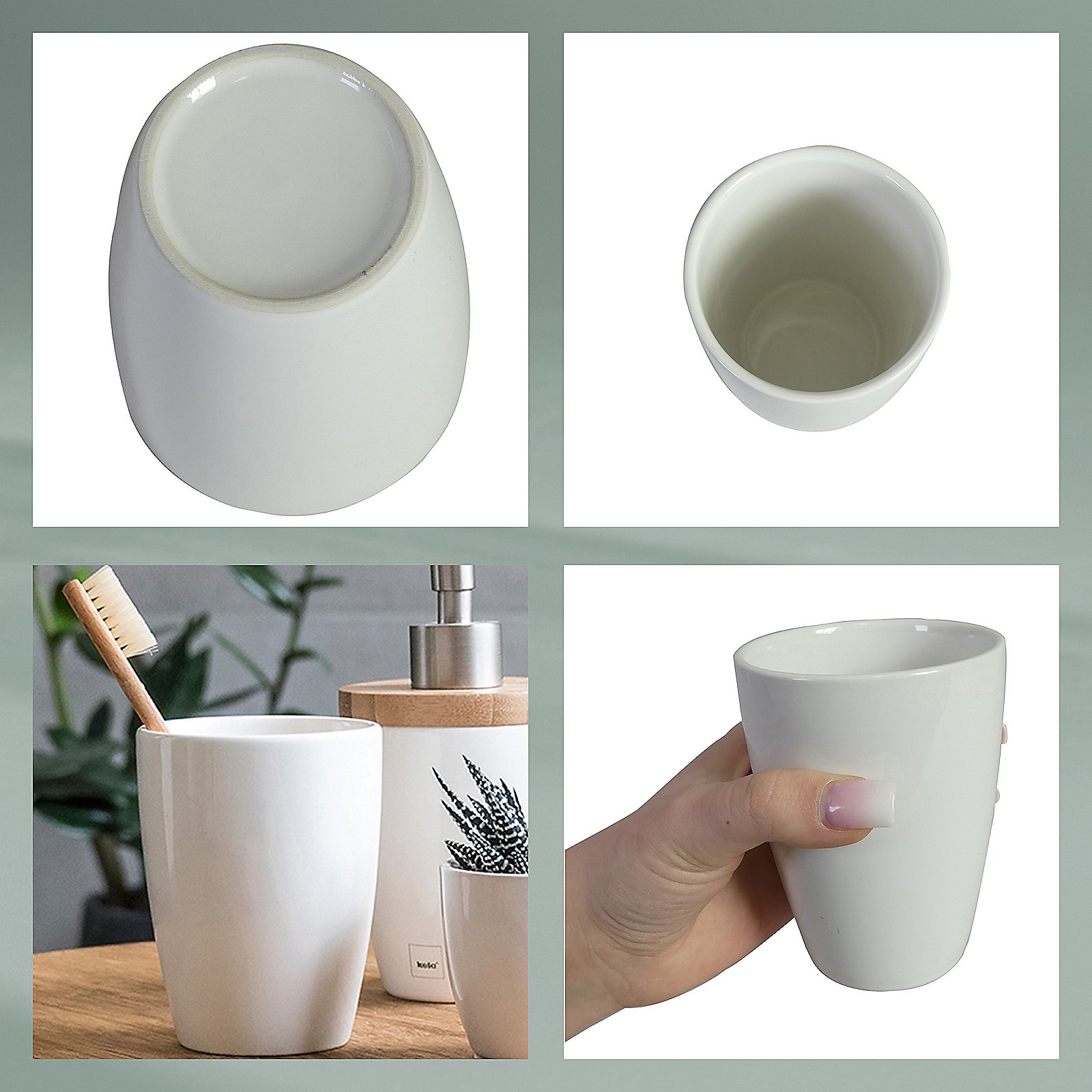 Kela Becher NATURA in weiß Kela Becher NATURA in weiß, Porzellan, Töpferei, Tasse, Pinsel, Werkzeug