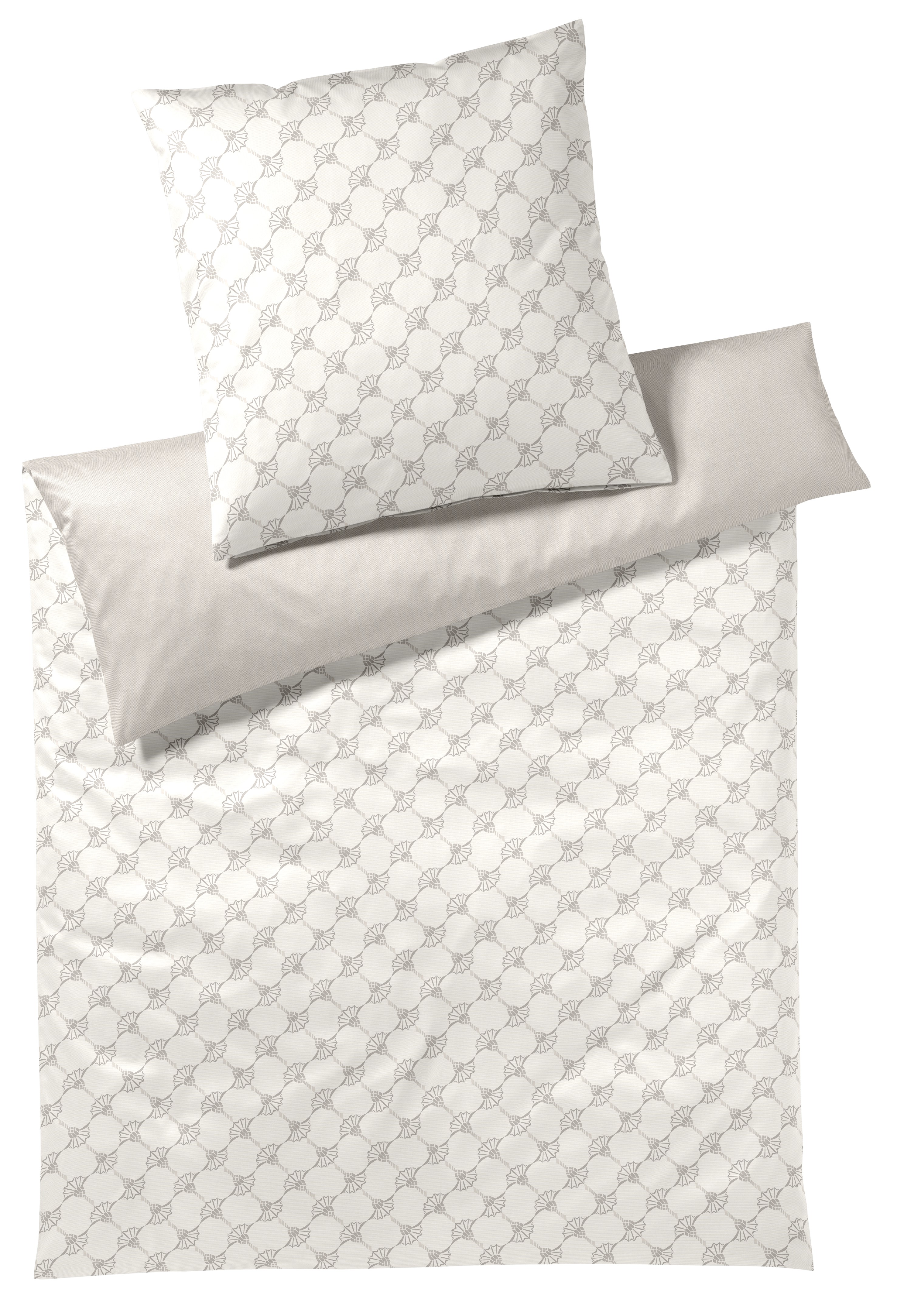  // Bettwäsche Joop! // light creme // Comfort-Satin 100% Baumwolle // ca.155x220/80x80 cm, Kissen, Dekoration für Zuhause, Leinen, Mobiliar