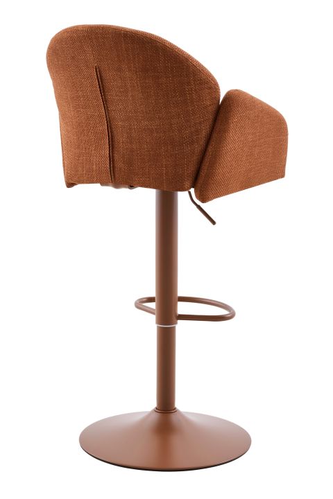 Hela Barhocker HOLLY H ca. B53 H96 T57 cm in Stoff WS copper 20, Barhocker, Sitzhocker, hoherSitz, Stoffbezug, Metallbasis