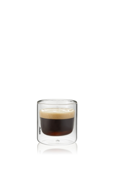GEFU Thermoglas MIRA in Farbe transparent, Kaffee, Espresso, Glas, Becher, doppelter Witter