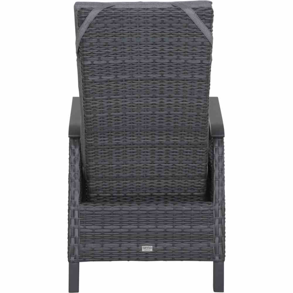 Gautzsch Dining-Sessel SOLEA in matt anthrazit/night-blue , Gartenstuhl, Rattan, Outdoor-Sessel, Schwarz, Gartenmöbel