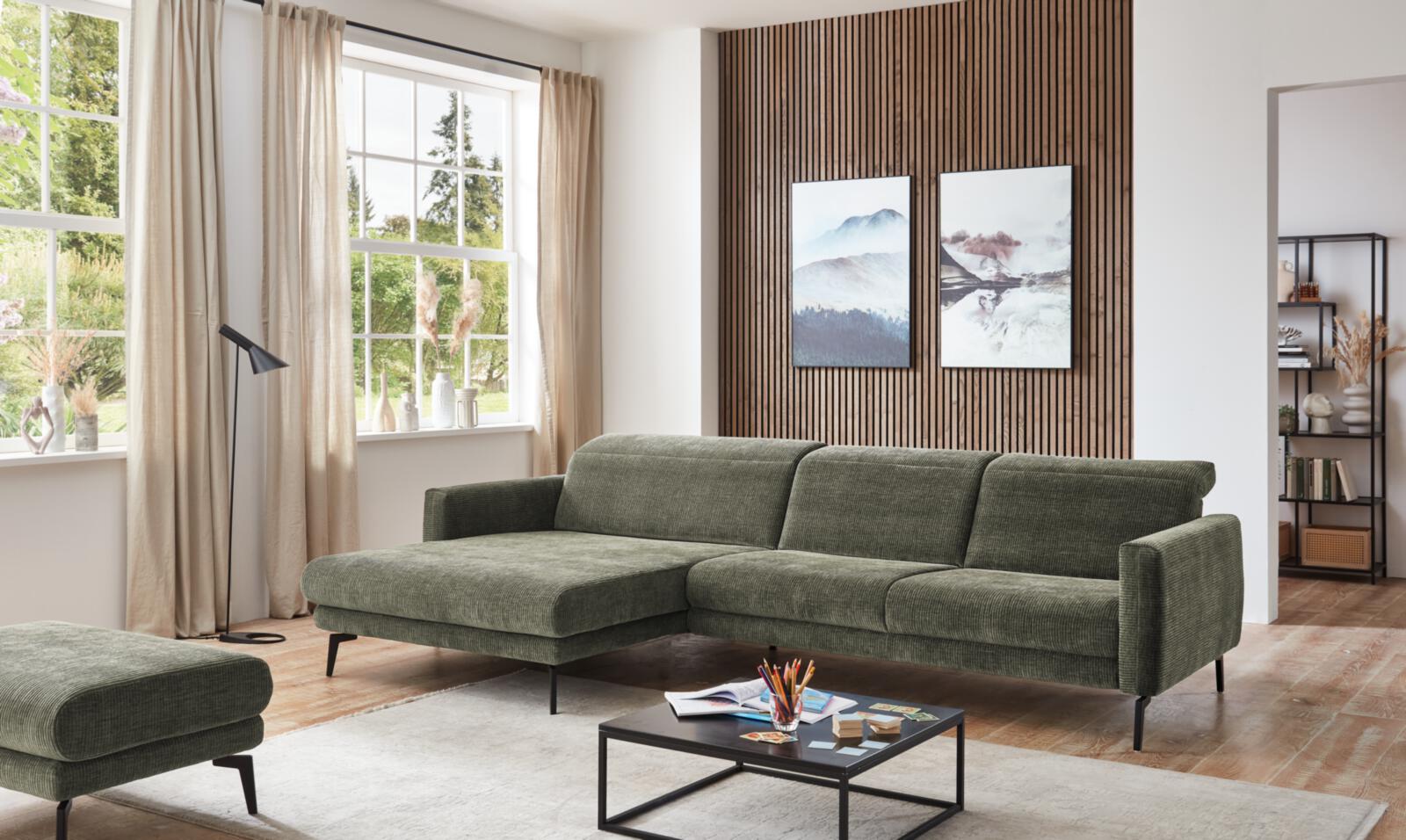 Modulmaster Polstergruppe MM-ZE1195 ca. 305x191cm in Stoff Maranta olive