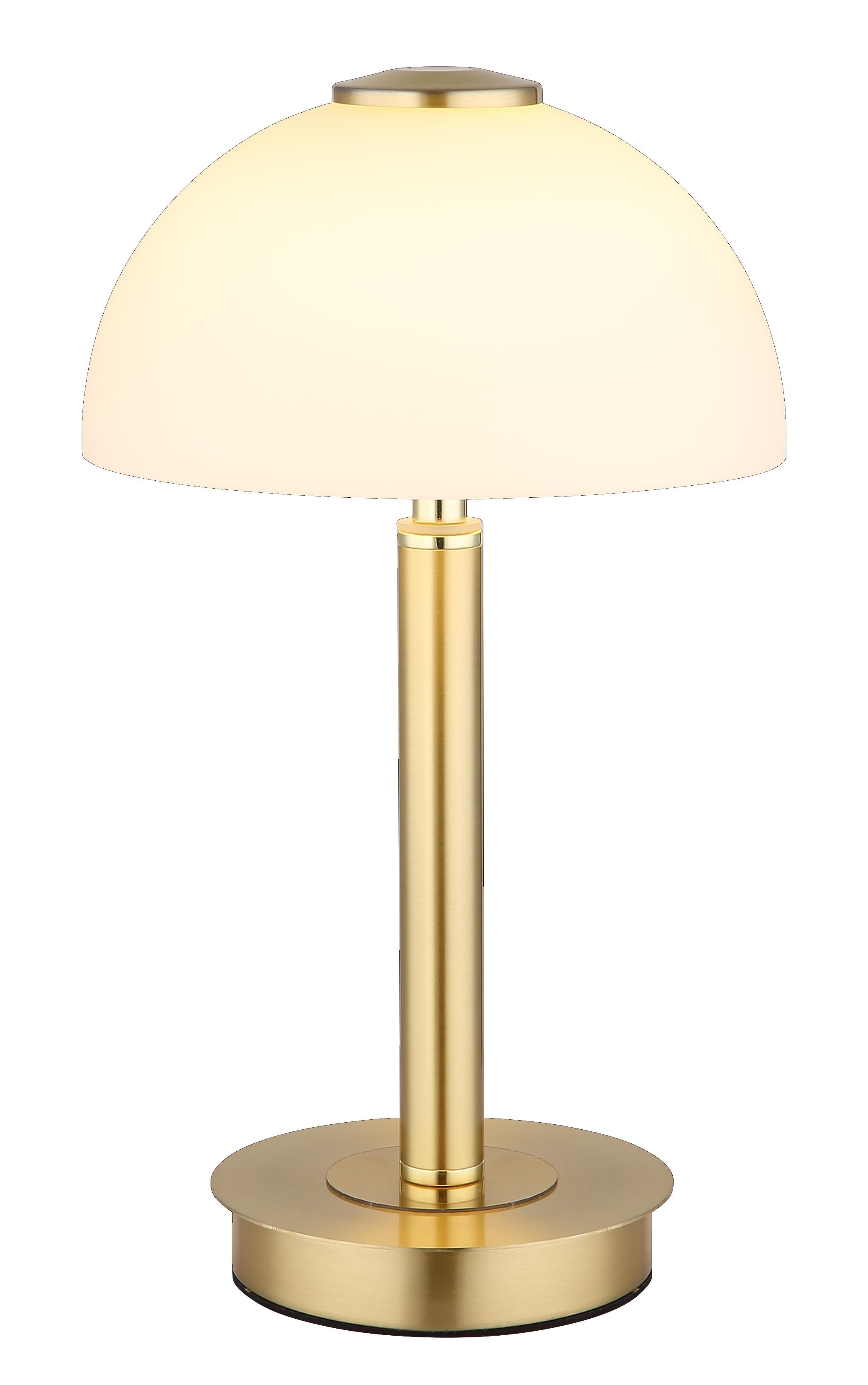 Globo LED-Tischleuchte ULDIN 1-flammig in Farbe messingfarben matt, Globo LED-Tischleuchte ULDIN 1-flammig in Farbe messingfarben matt,, Lampe, Tischlampe
