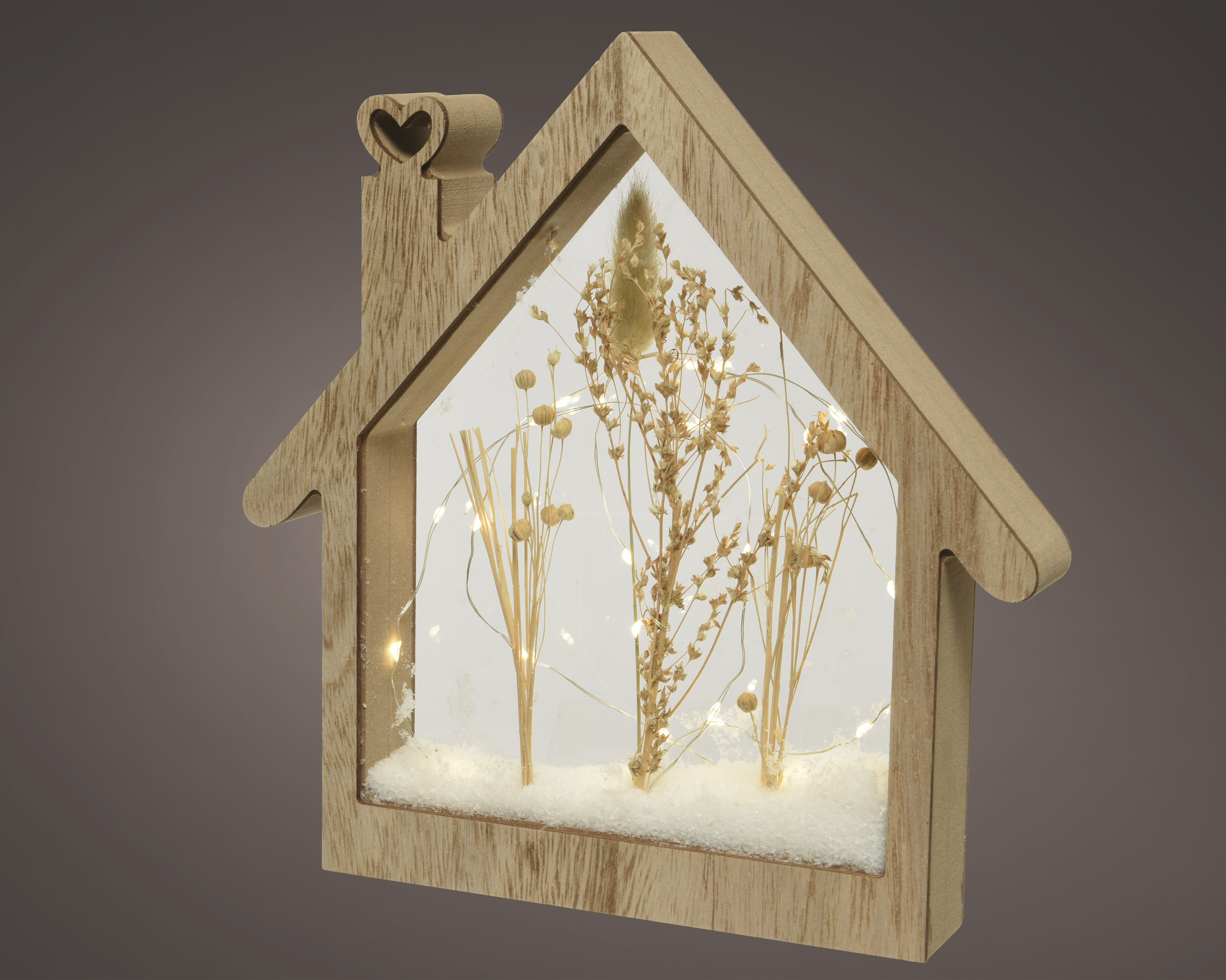 Kaemingk LED-Rahmenbeleuchtung H:27cm 486425 B/H ca.26x27cm in warm weiß