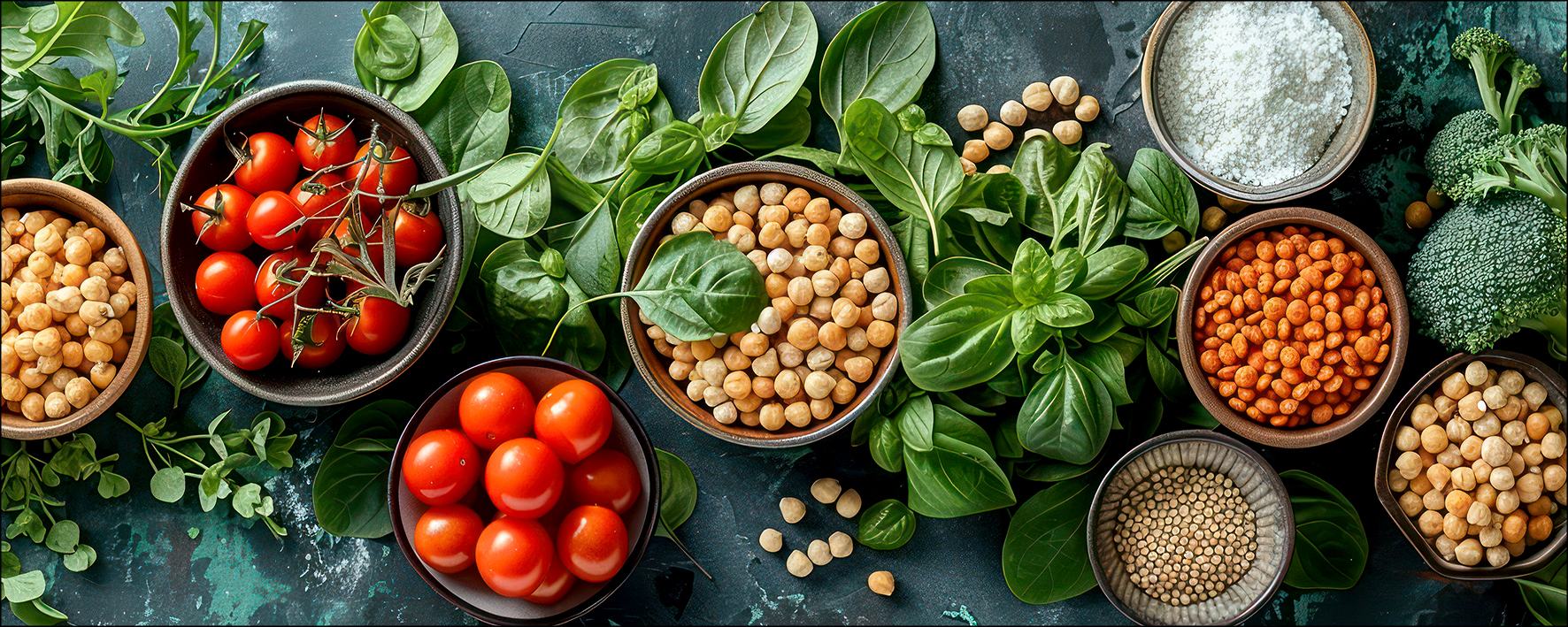 PRO ART Glas-Art 80x30cm Chickpeas And Tomatoes
