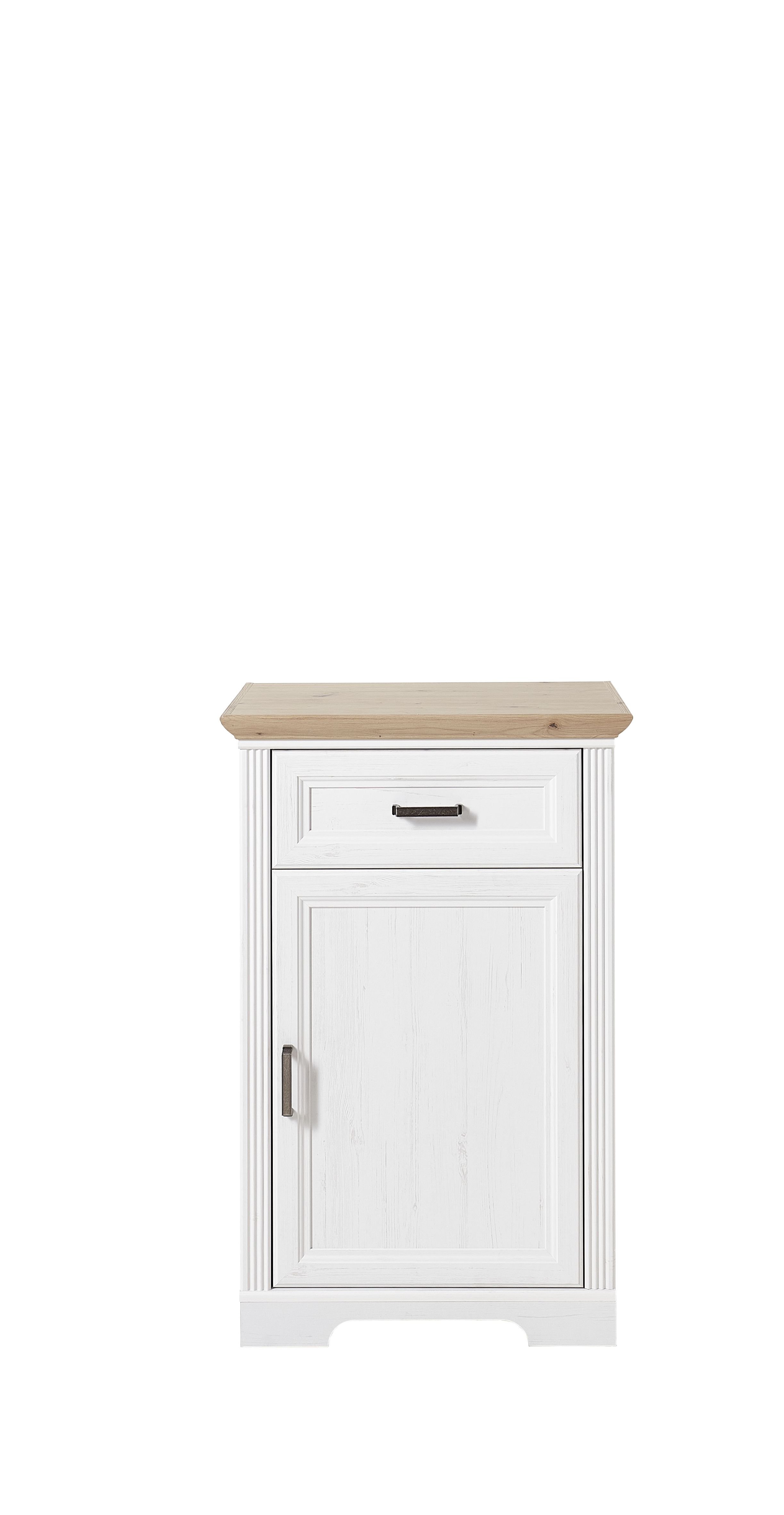 Schuhschrank B/H/T ca. 65/102/41 cm in Weiß Innostyle Schuhschrank Jasmin mit Front: Pinie hell MDF