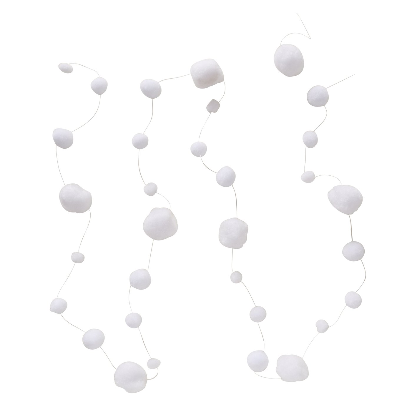Boltze Girlande Snowfall in Farbe Polyester weiß, Zubehor