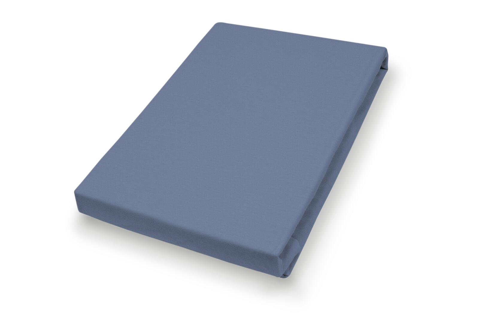 Hahn Haustextilien Spannbetttuch 190x200cm in Farbe blau