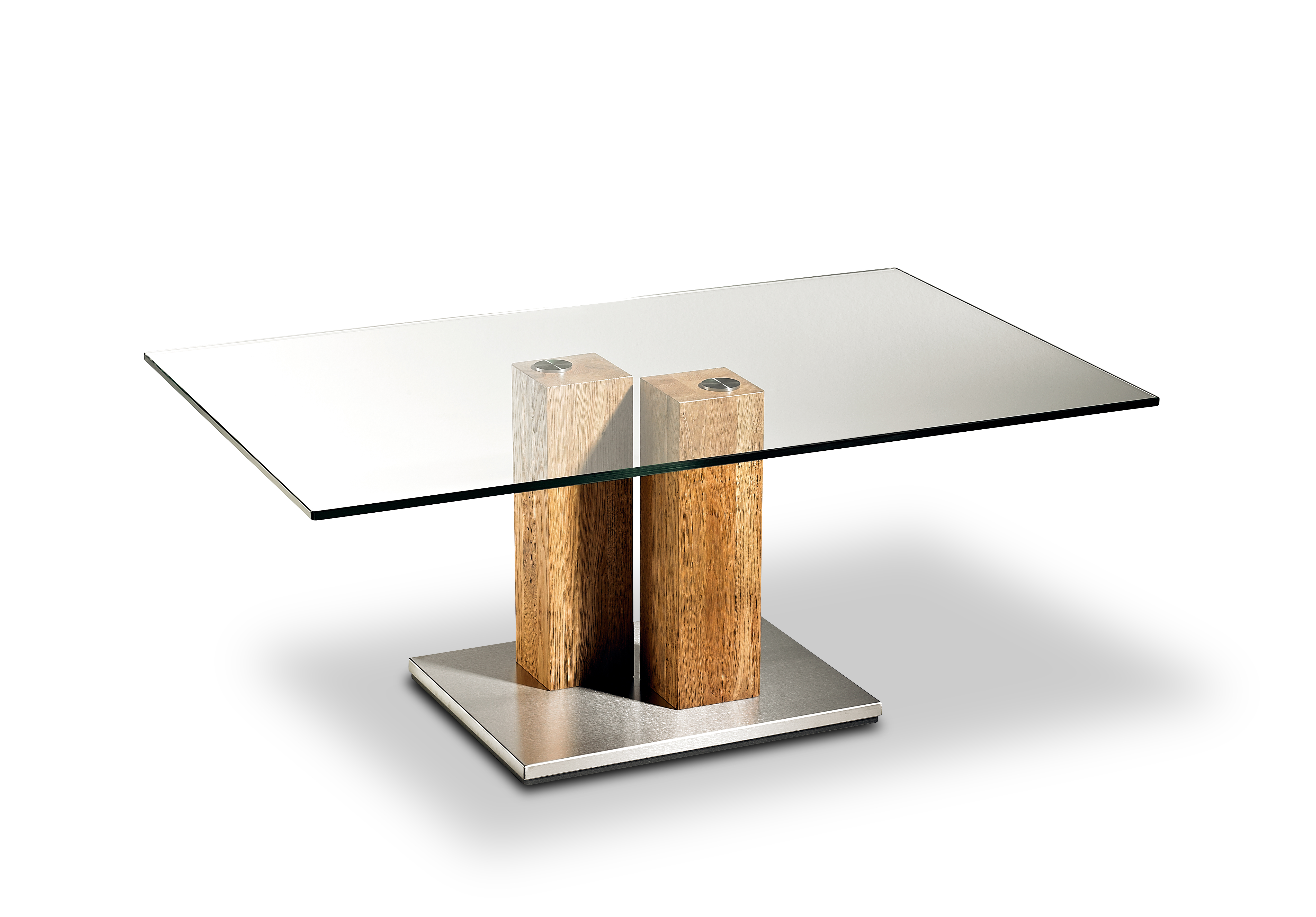 Hasse Möbel Collection Couchtisch 7268HK-110-45 ca.110 x 70 cm, H46 cm in Platte Klarglas