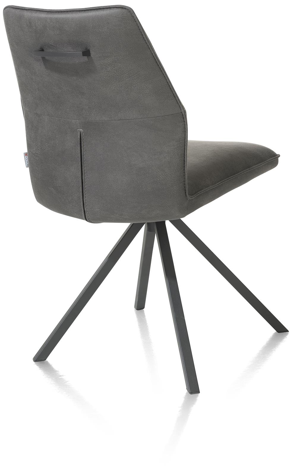 XOOON Stuhl taurus/pock/gr/ro Franky FRANKY 55470-OBL, Stuhl, Sessel, Polsterstuhl, Rundstützen, Grau