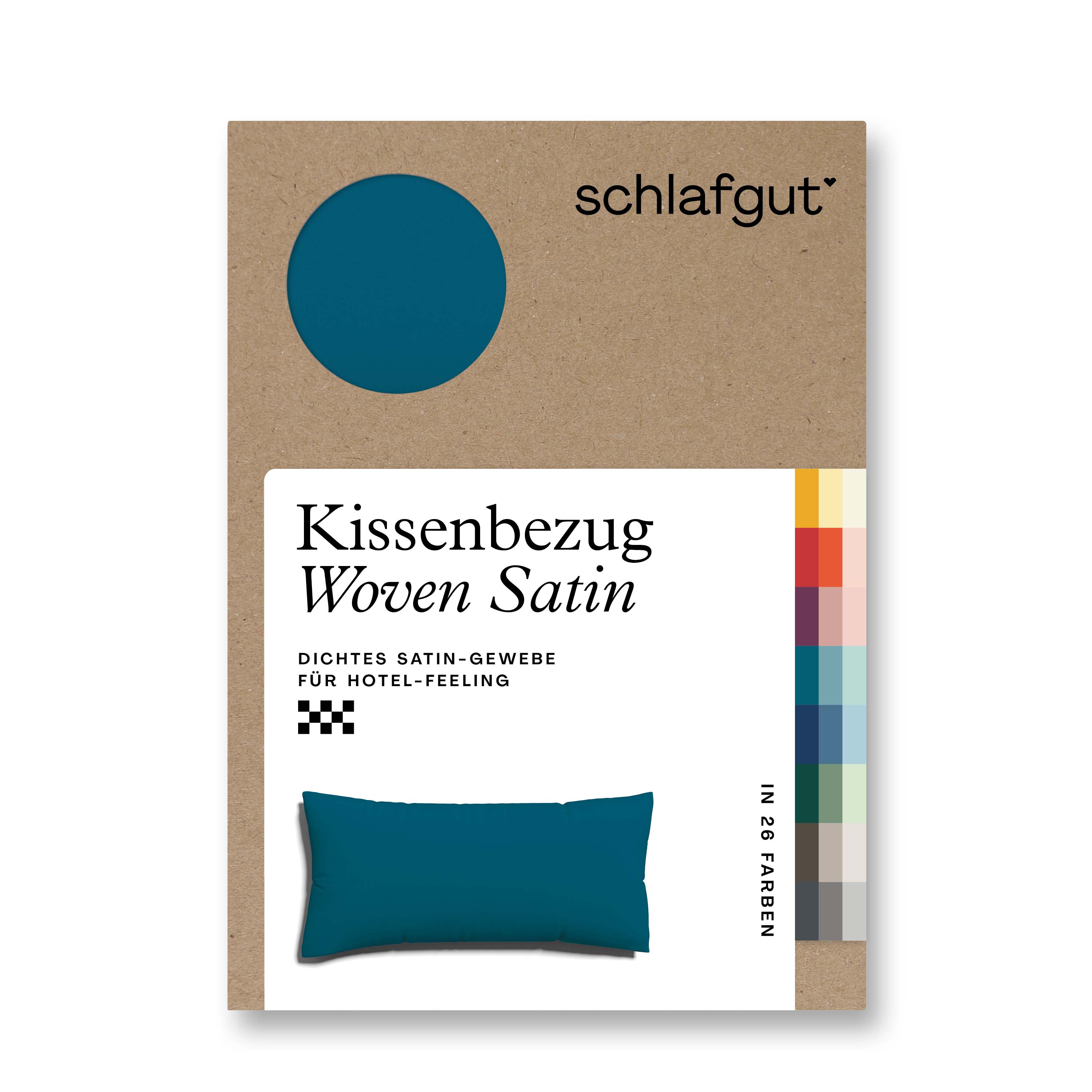 Schlafgut Kissenbezug 40x80 cm KISSENBEZUG in petrol deep Schlafgut Kissenbezug 40x80 cm KISSENBEZUG in petrol deep, Kissenbezug, Woven Satin, Satin-Gewebe, Hotel-Feeling, Kissenhülle