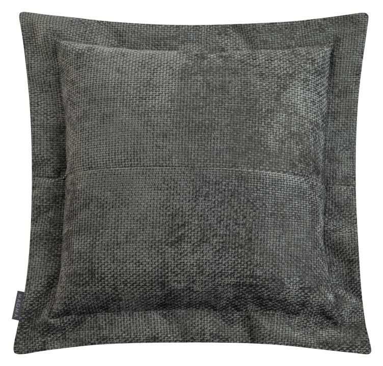 Magma Heimtex Flatterkissen ARLO ca. 70x70cm in Farbe anthrazit, Kissen, Kissenbezug, Grau, Textur, Pillowcase