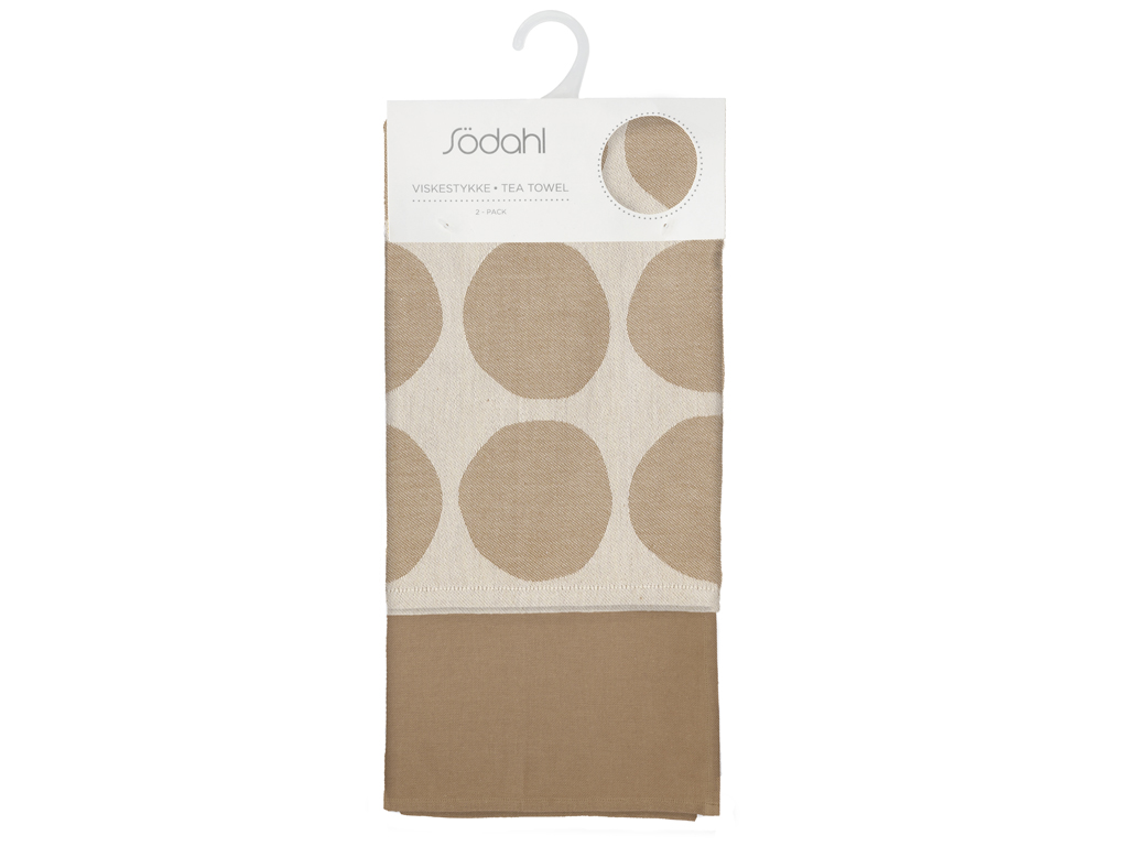 F&H Geschirrtuch BUBBLES in Farbe Braun
