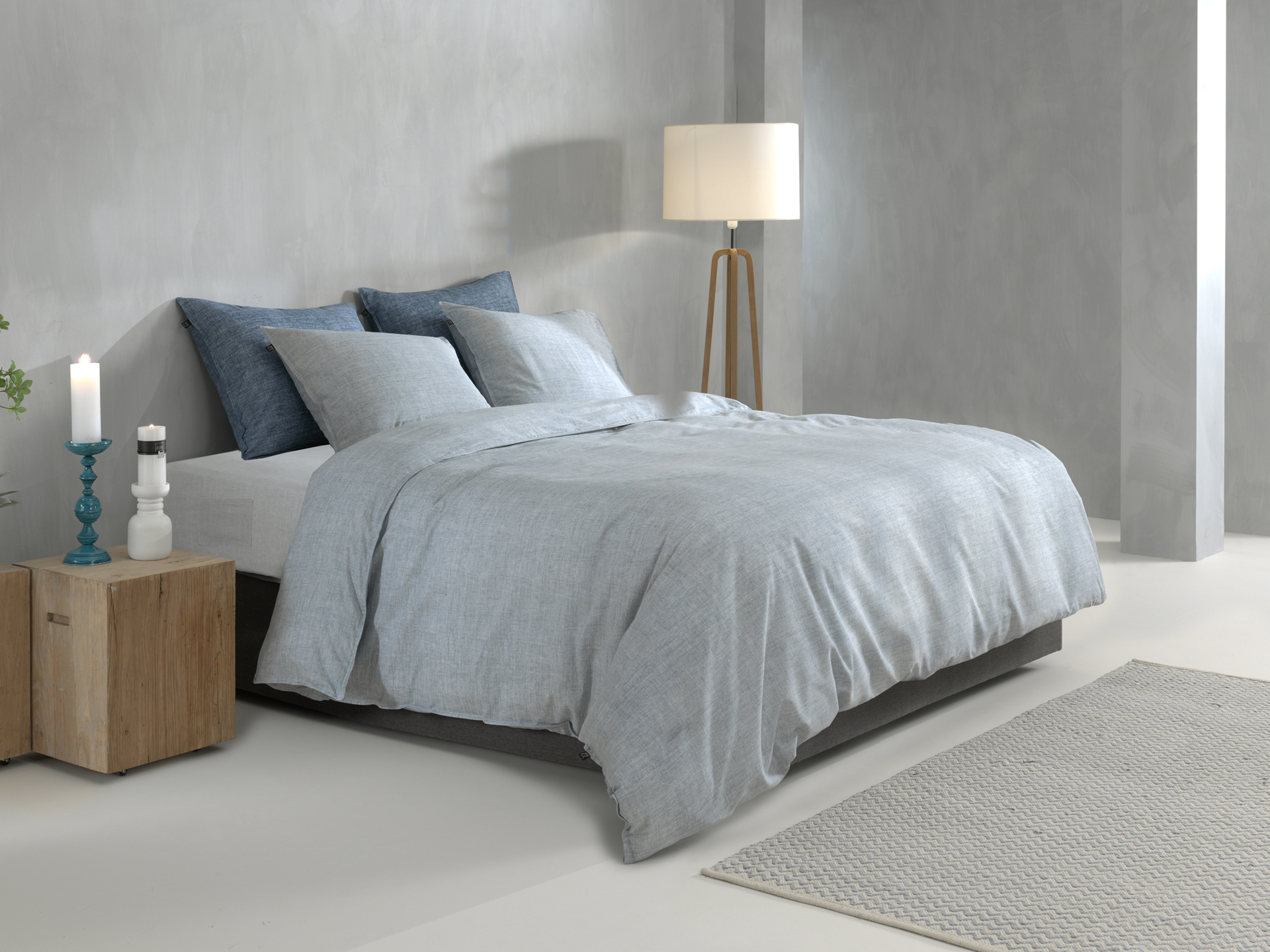 Heckettlane Bettwäsche ca. 200x200cm in Farbe Denim