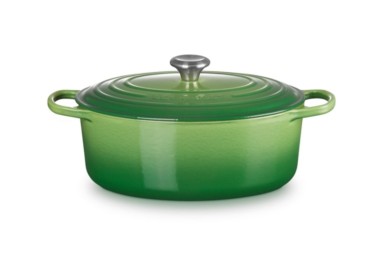 Le Creuset Bräter Sig 31cm in Farbe Bamboo Green Le Creuset Bräter Sig 31cm Bamboo Green Oval