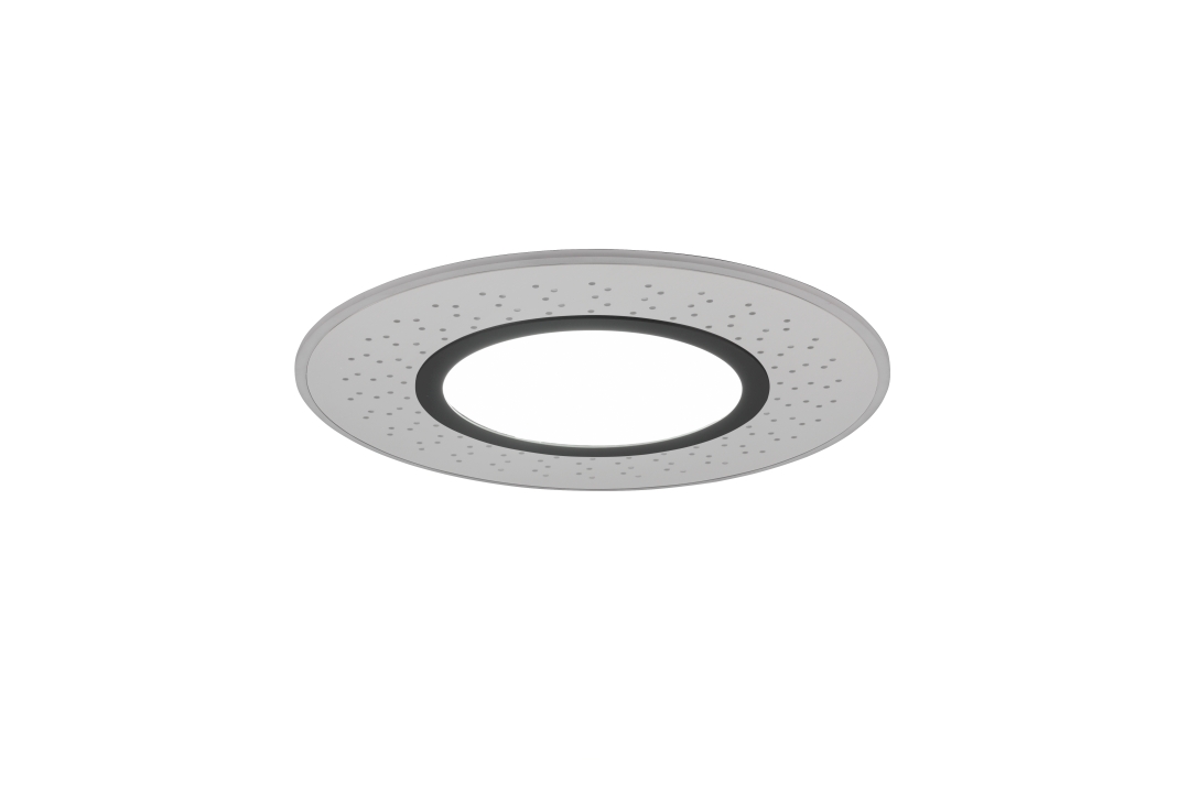 Trio LED-Deckenleuchte VERUS in Nickel matt, Kunststoff schwarz