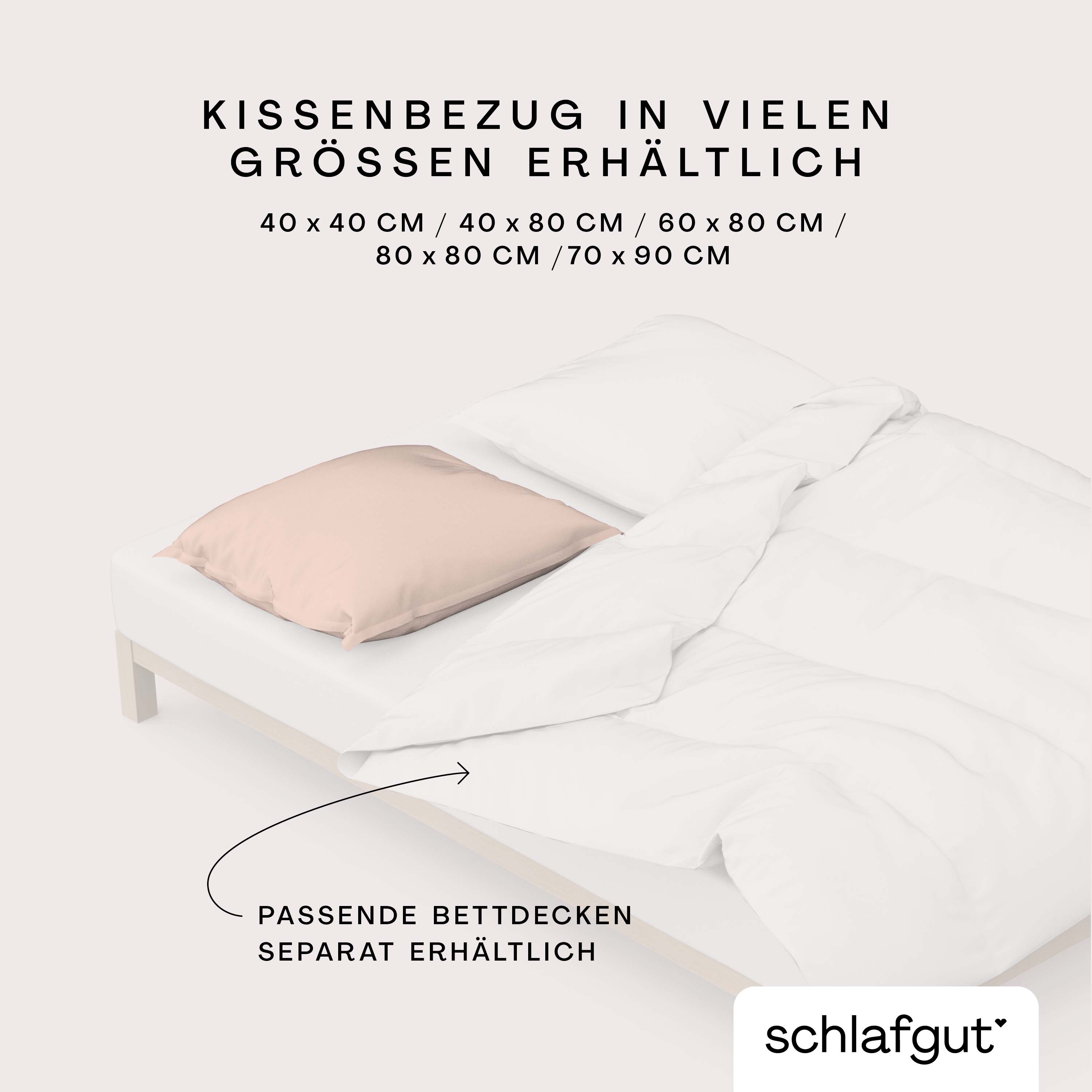 Schlafgut Kissenbezug 40x80 cm KISSENBEZUG in red light Schlafgut Kissenbezug 40x80 cm KISSENBEZUG in red light, bettdecke, bettzeug, kissen, doppelbett, bezug separat erhältlich