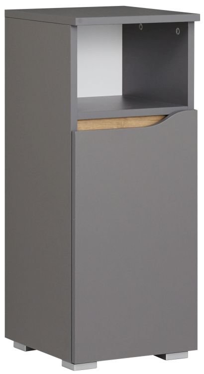 Pelipal Unterschrank Capri in quarzgrau mit Holzoptik Pelipal Unterschrank Capri in quarzgrau mit Holzoptik