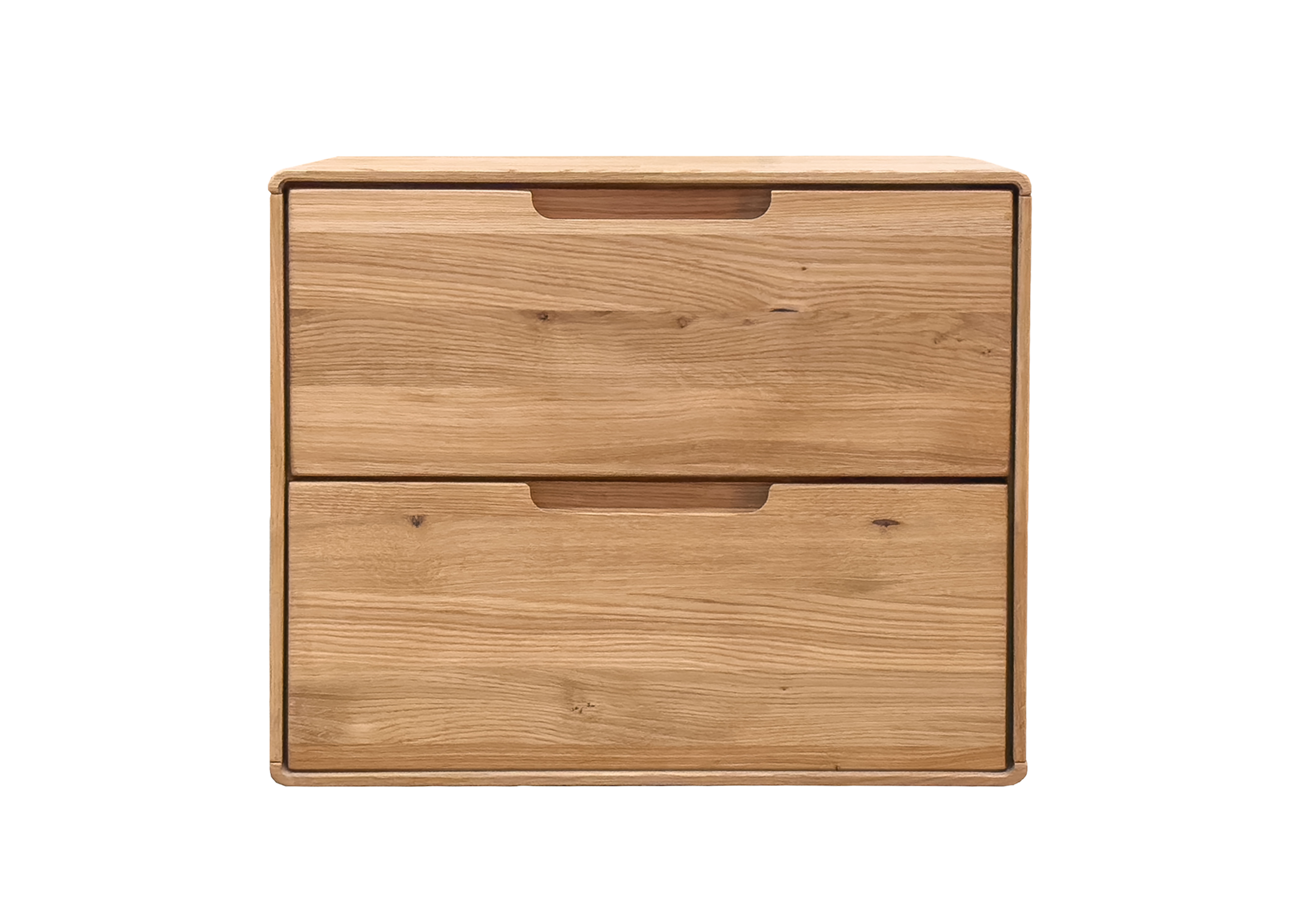 // Nachtkommode I // Wildeiche massiv geölt // 2 Schubkästen // ca. B51 H45 T40 cm // Soft-Close Funktion, Nachttisch, Nachtkommode, Holz, Eiche, Schubladen
