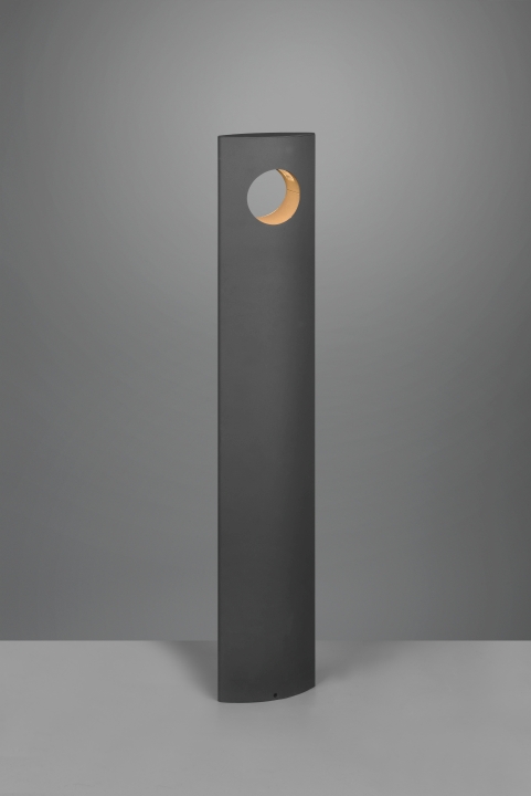 Trio LED-Stehleuchte KATUN in anthrazit, Metall Nickel matt
