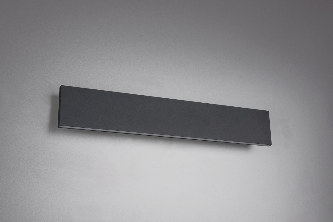 Trio LED-Wandleuchte CONCHA in anthrazit, Glas Acryl weiß