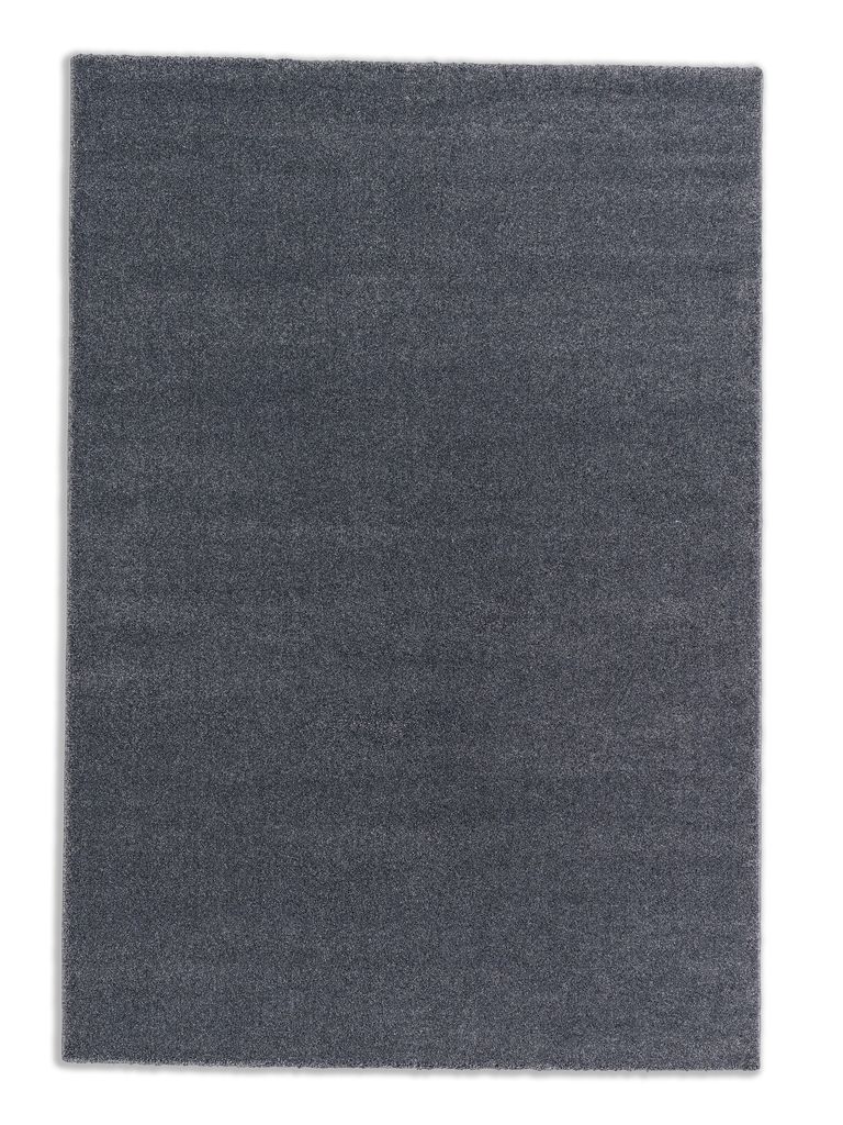 Webteppich Pure ca. 133x190cm in Farbe anthrazit, Teppich, Stoffteppich, Grau, Vlies-Teppich, Rückenbesatz?