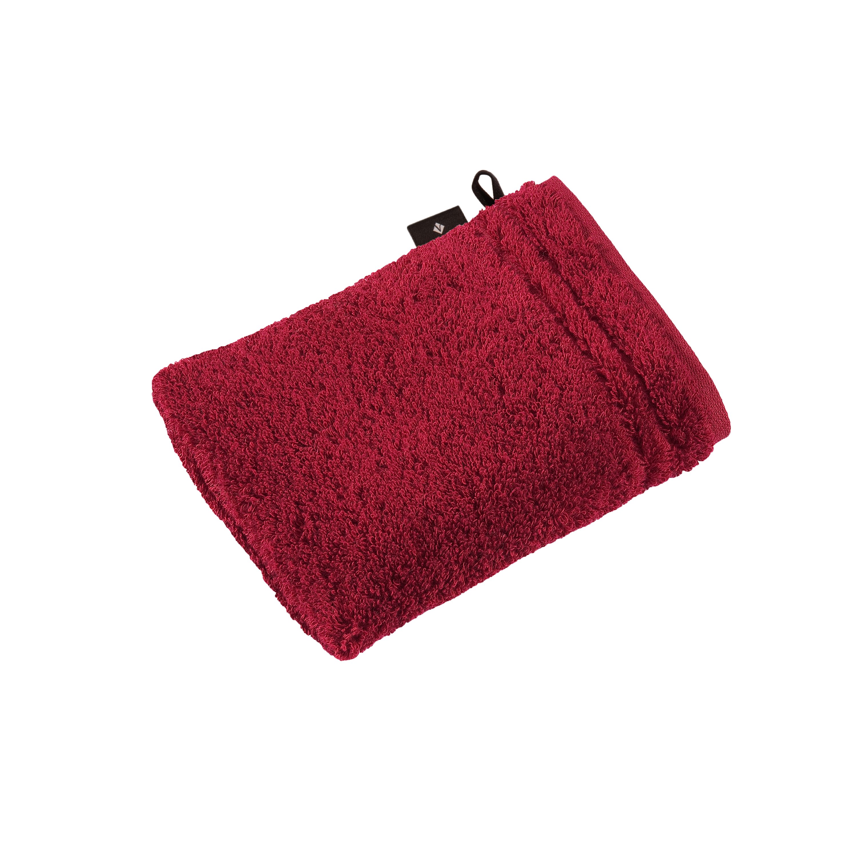 Vossen Waschhandschuh ca. 22 x 16 cm in rubin rot