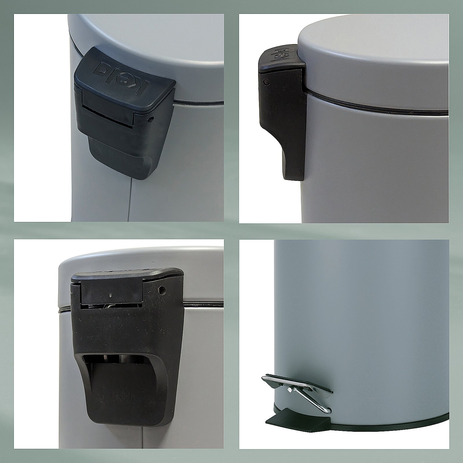 Kela Kosmetikeimer Monaco MONACO in dunkelgrau, Postfach, Zinn