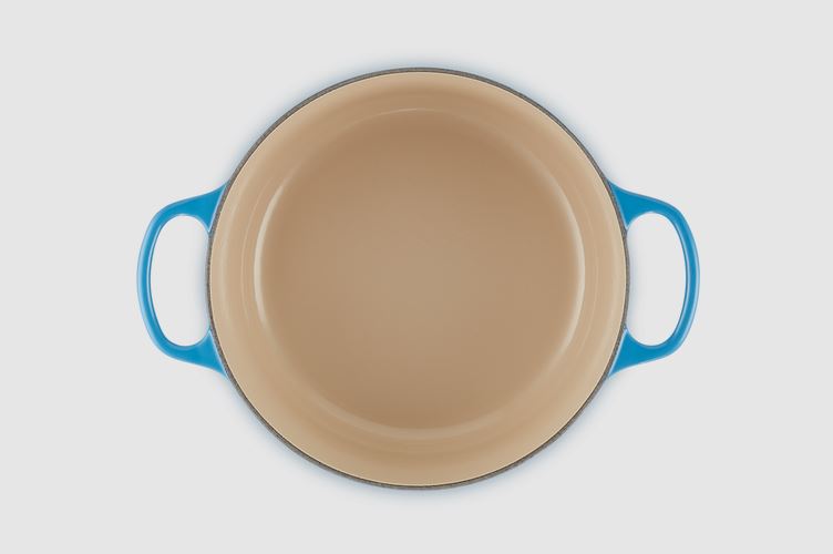 Le Creuset Bräter Sig 28cm SIG in Farbe Azure Le Creuset Bräter Sig 28cm Azure Rund