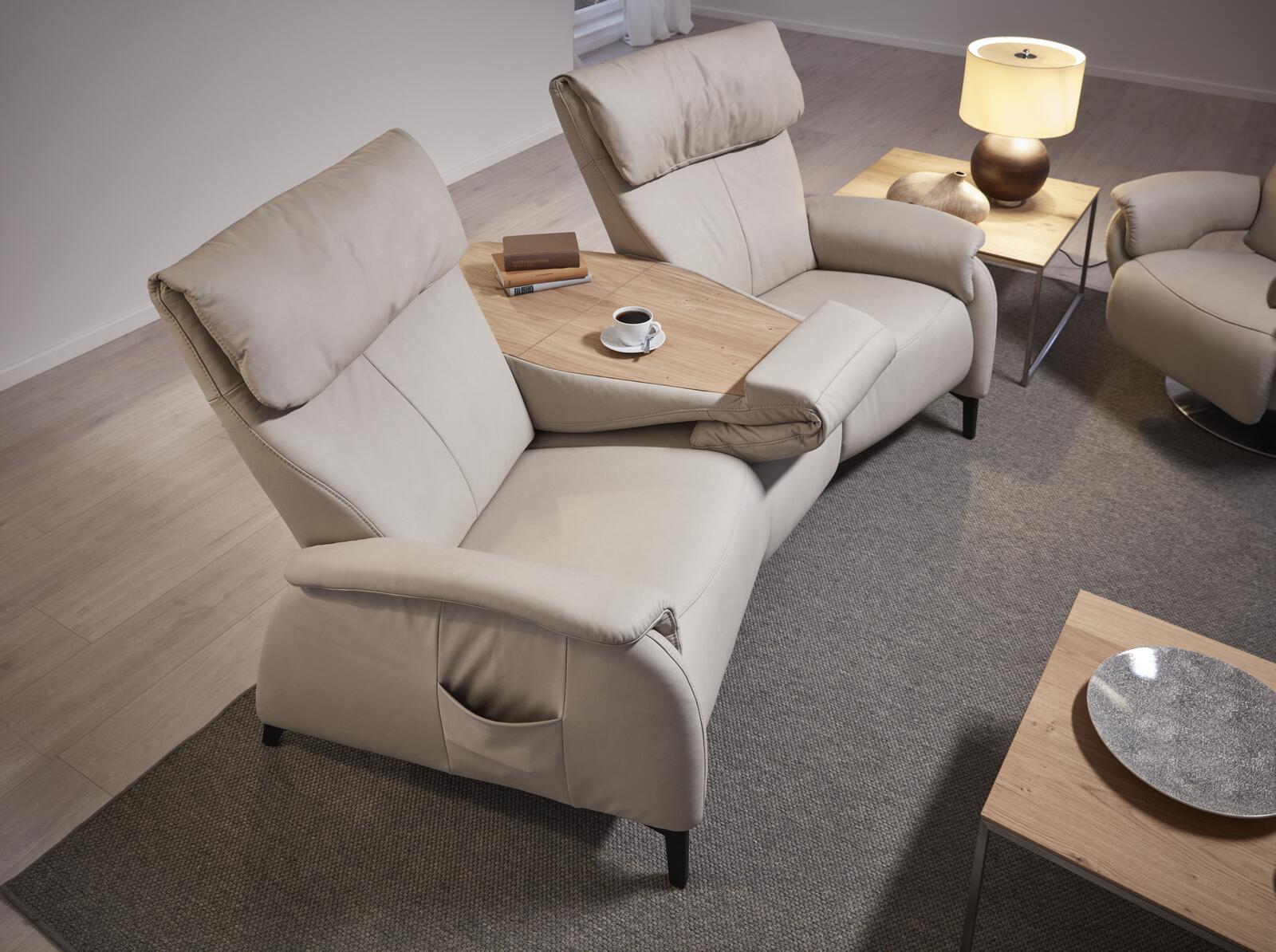 Himolla Trapezsofa 4867 70 H42 CUMULY ca.229x108x166cm in Leder 24 Longl.Kliff