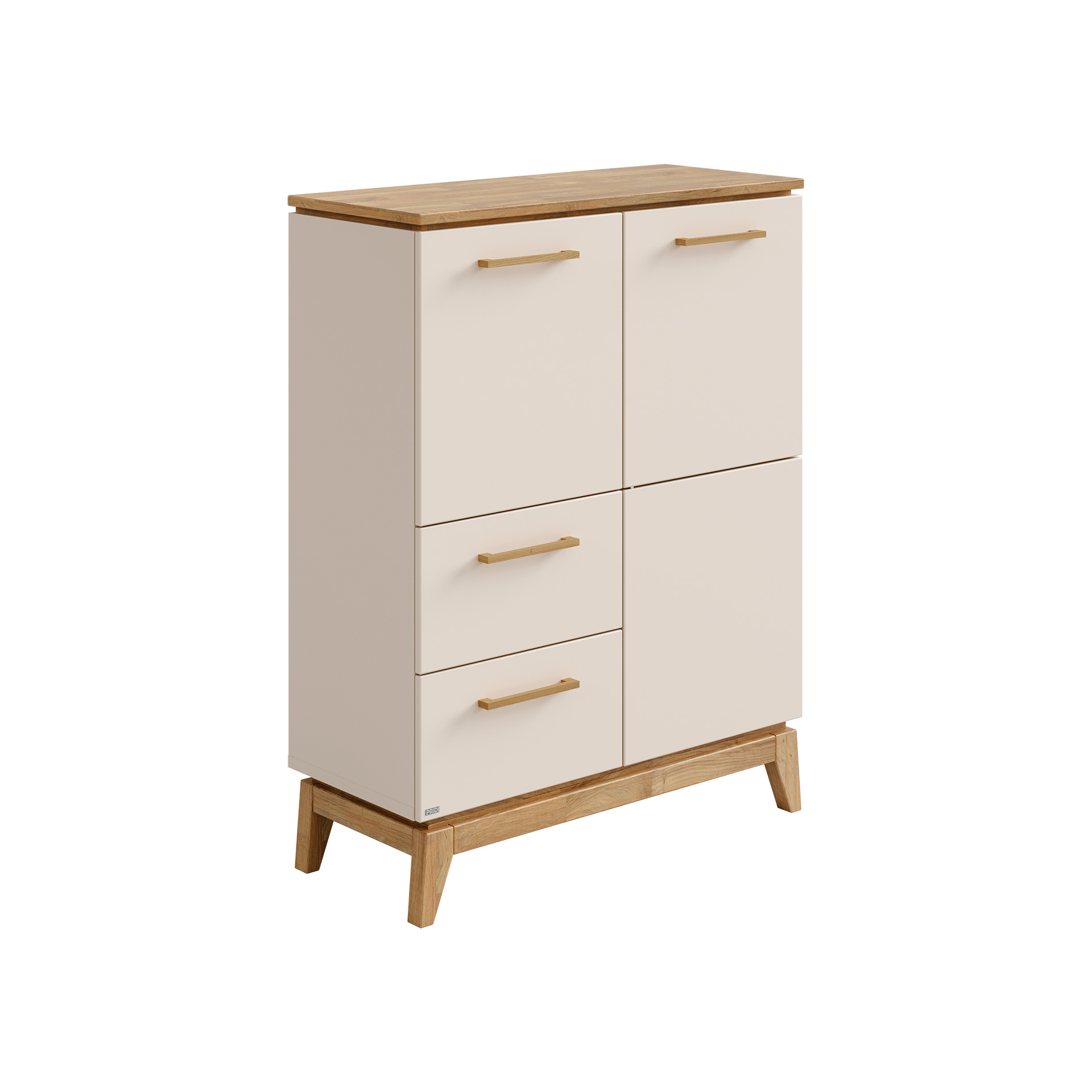 Paidi Highboard STIENE in Cashmere beige/Eiche Paidi Highboard in Korpus/Front Cashmere beige