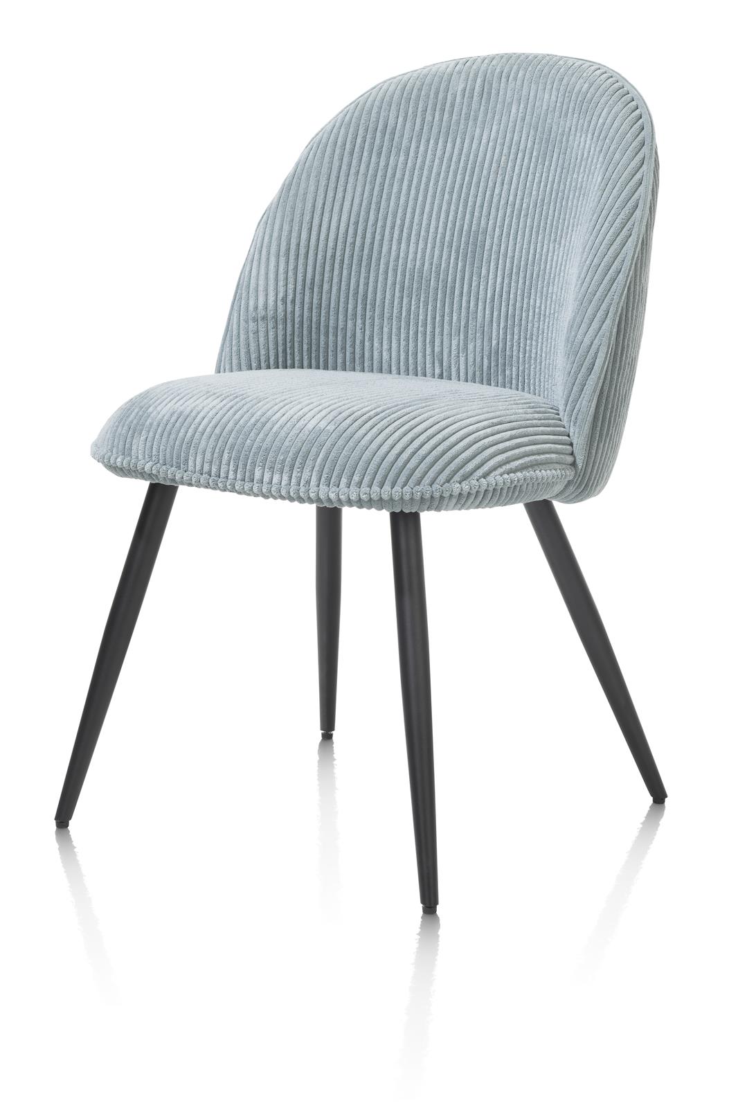 Stuhl ARIELLE in Blau Habufa Stuhl ca. B52 H85 T63 cm in Stoff Rivas hellblau