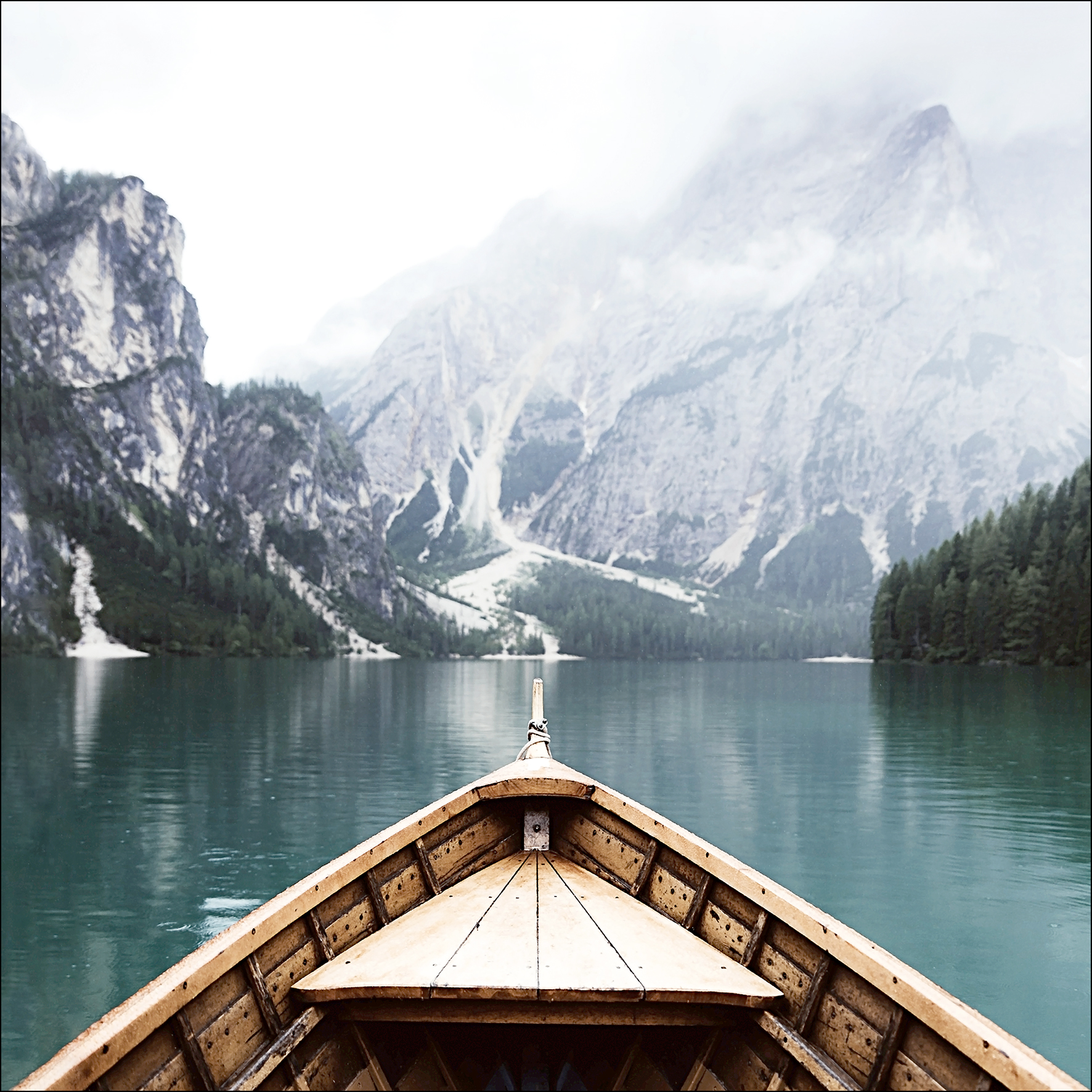 ProArt Glas-Art 50x50cm Bootsfahrt auf Bergsee