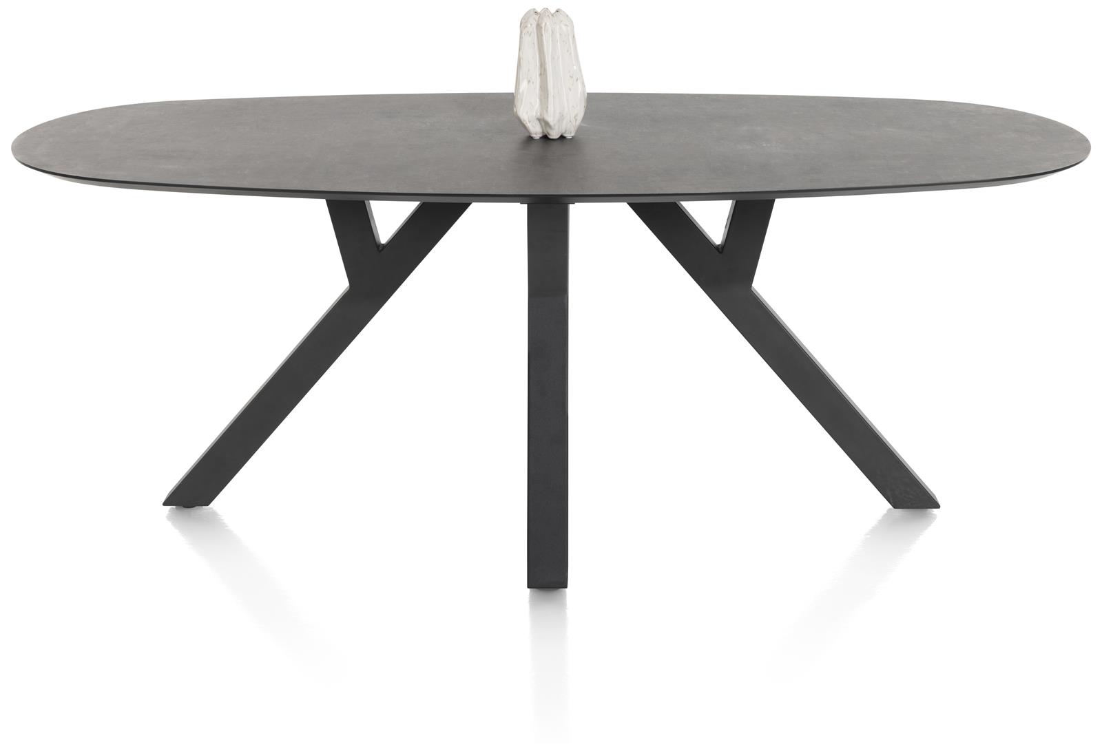 Esstisch in Schwarz Habufa Esstisch ca. B100 H77 T180 cm in anthrazit
