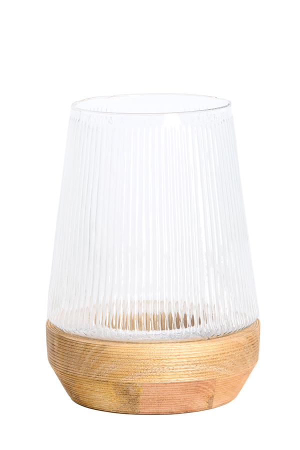Light & Living Windlicht MINAS in Farbe klar, natur, Lampe, Lampenschirm, Glas