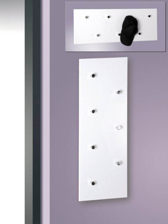 Haku Möbel Wandgarderobe ca. B80 H30 T6 cm in weiß Chrom Nickel, Elektrisches Gerät, Schalter