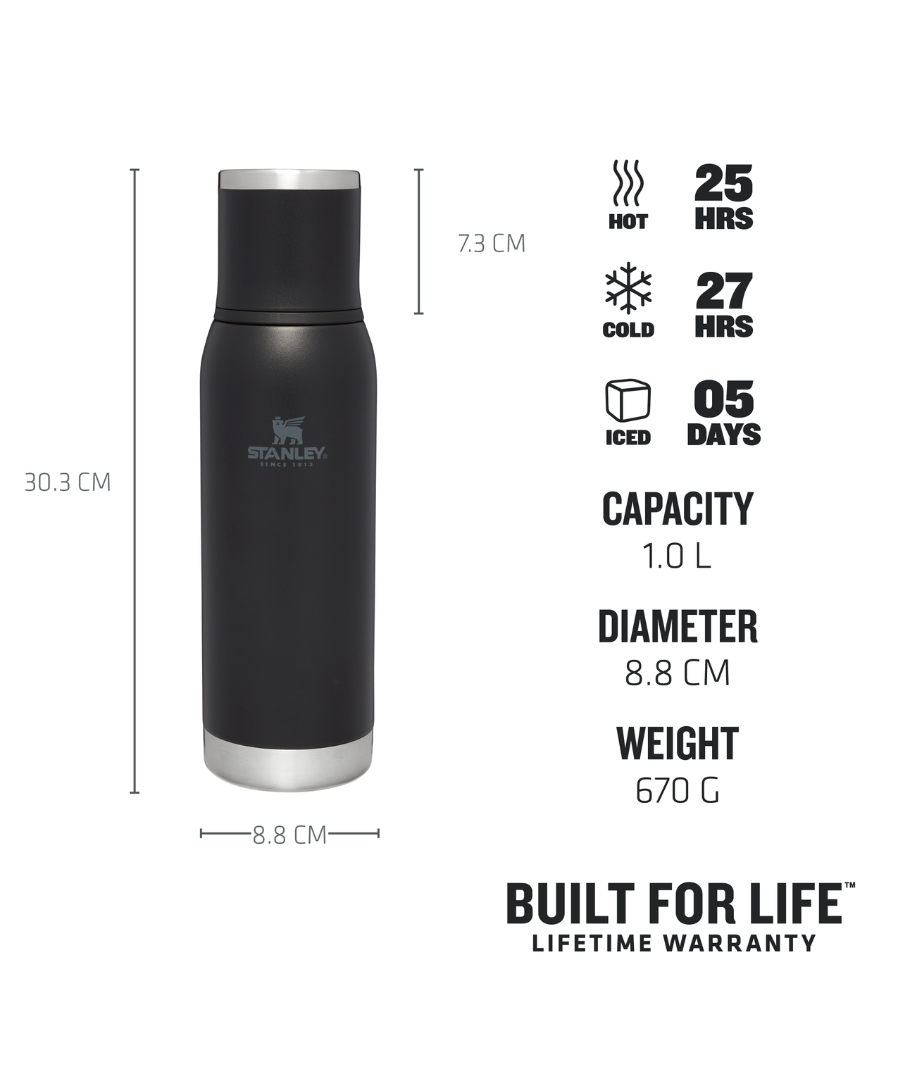 Stanley Adventure To-Go Bottle in Farbe Black