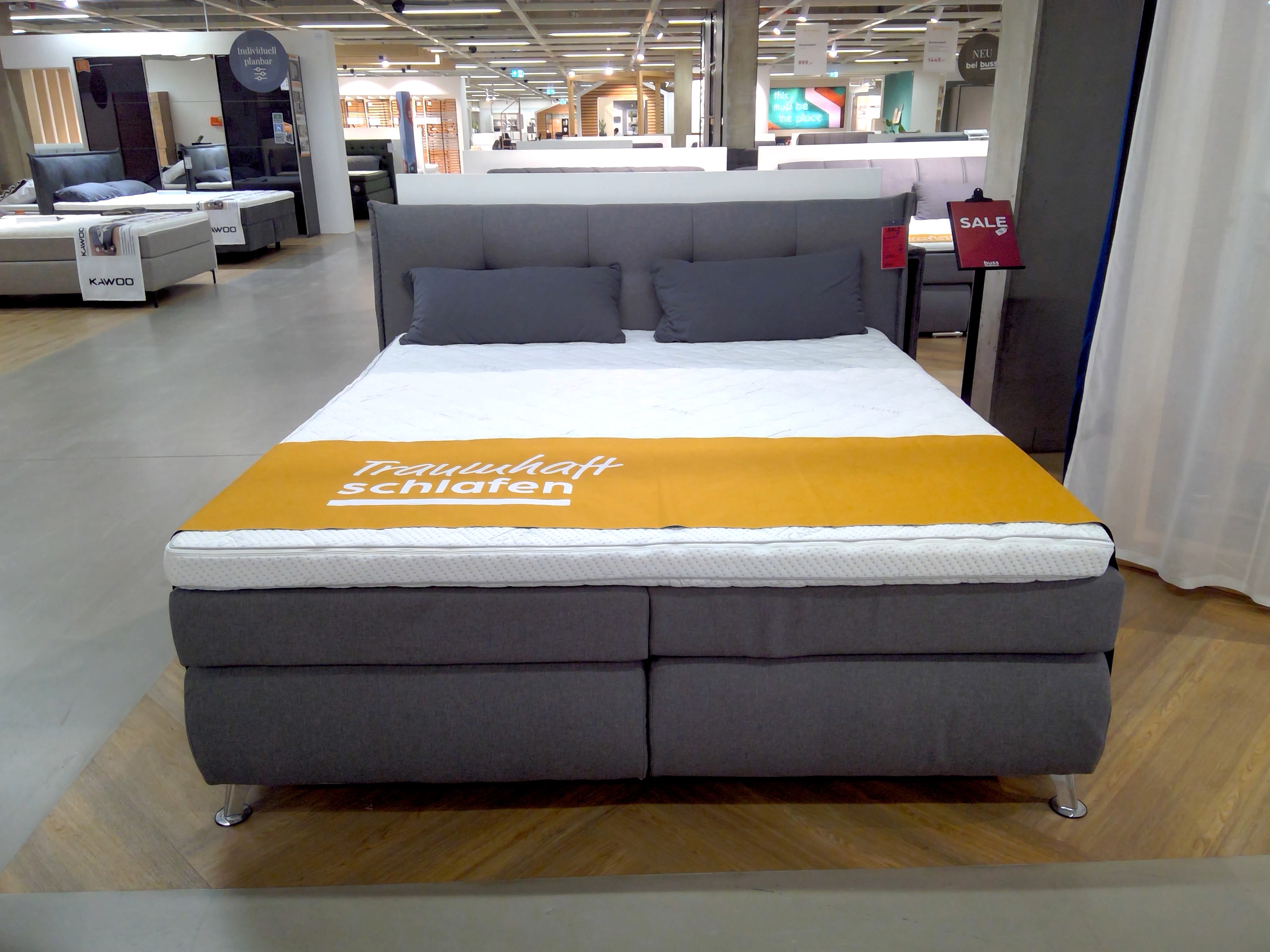 Hapo Boxspringbett 180x200cm in Stoff B393 Hapo Boxspringbett 180x200cm in Stoff B393, Moebel, Bett, Person