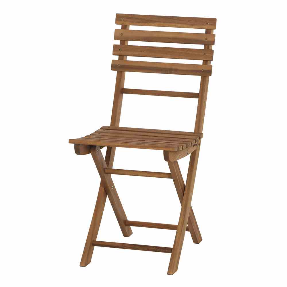 Gautzsch Balkonset BARI 3-teilig aus Akazienholz, Holzstuhl, Kleinstuhl, Klappstuhl, Faltstuhl, Holzstuhl Gartenausführung